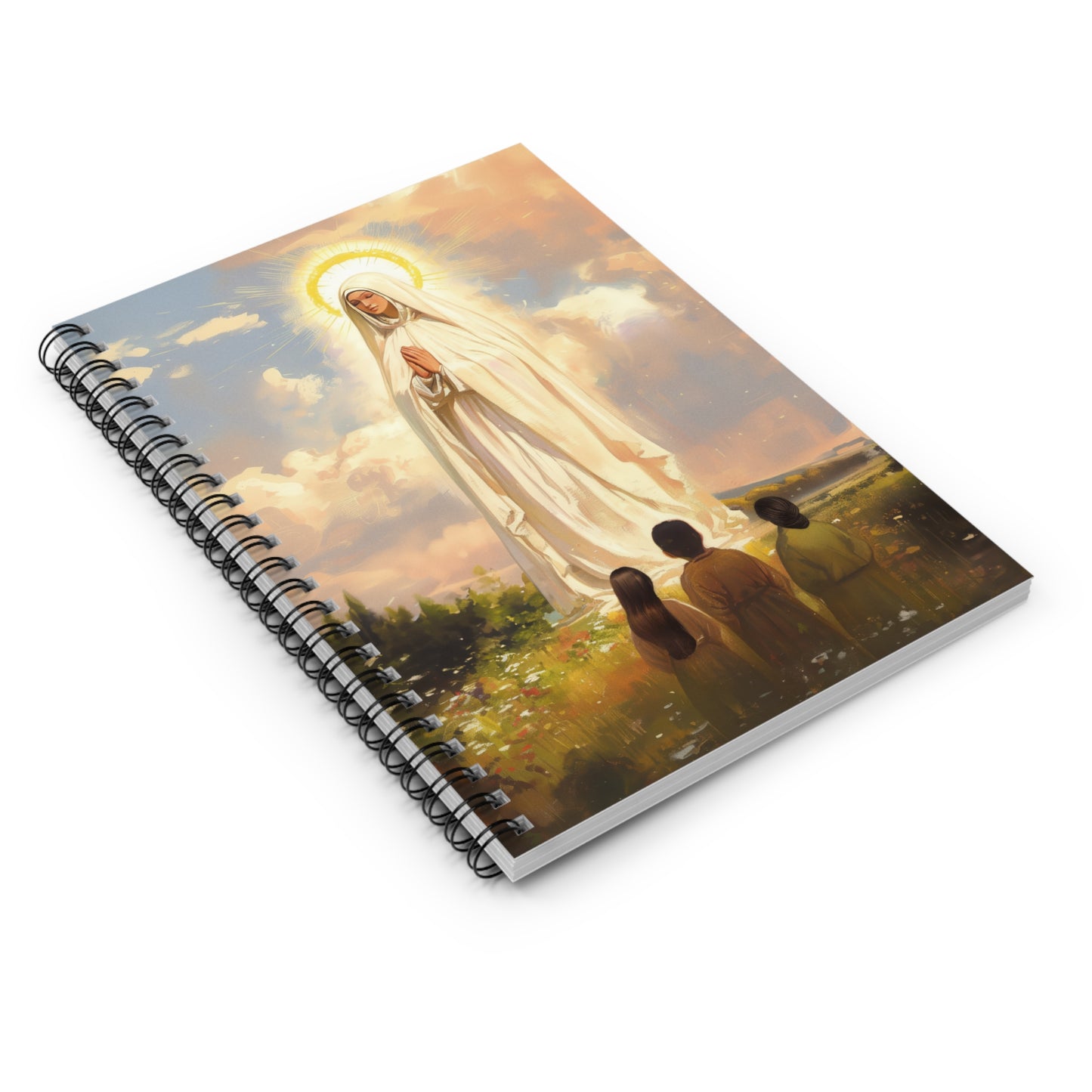 Our Lady of Fátima - Sanctified Souls Art - Religious - Spiral Notebook - Ruled Line - Catholic Religious art present gift