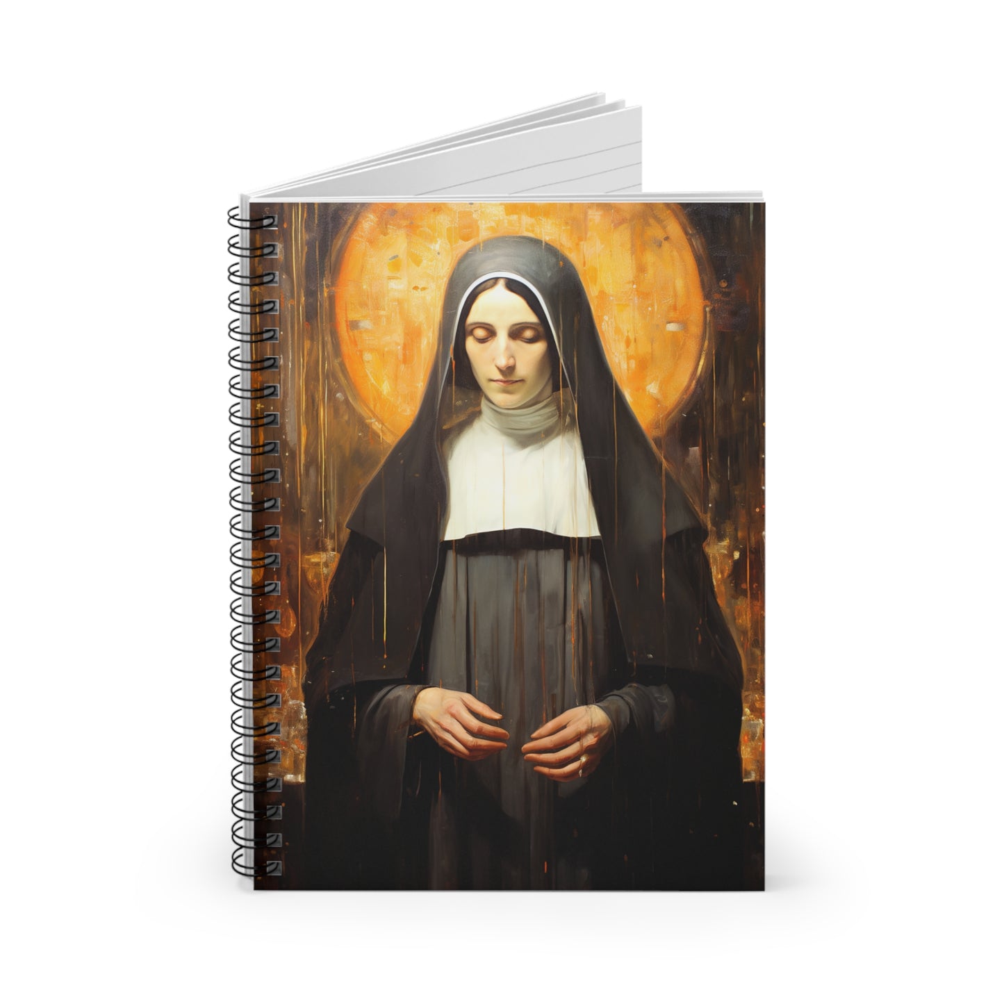 Saint Alice Journal - Sanctified Souls Art - Religious Based Notebook - Spiral Notebook - Ruled Line