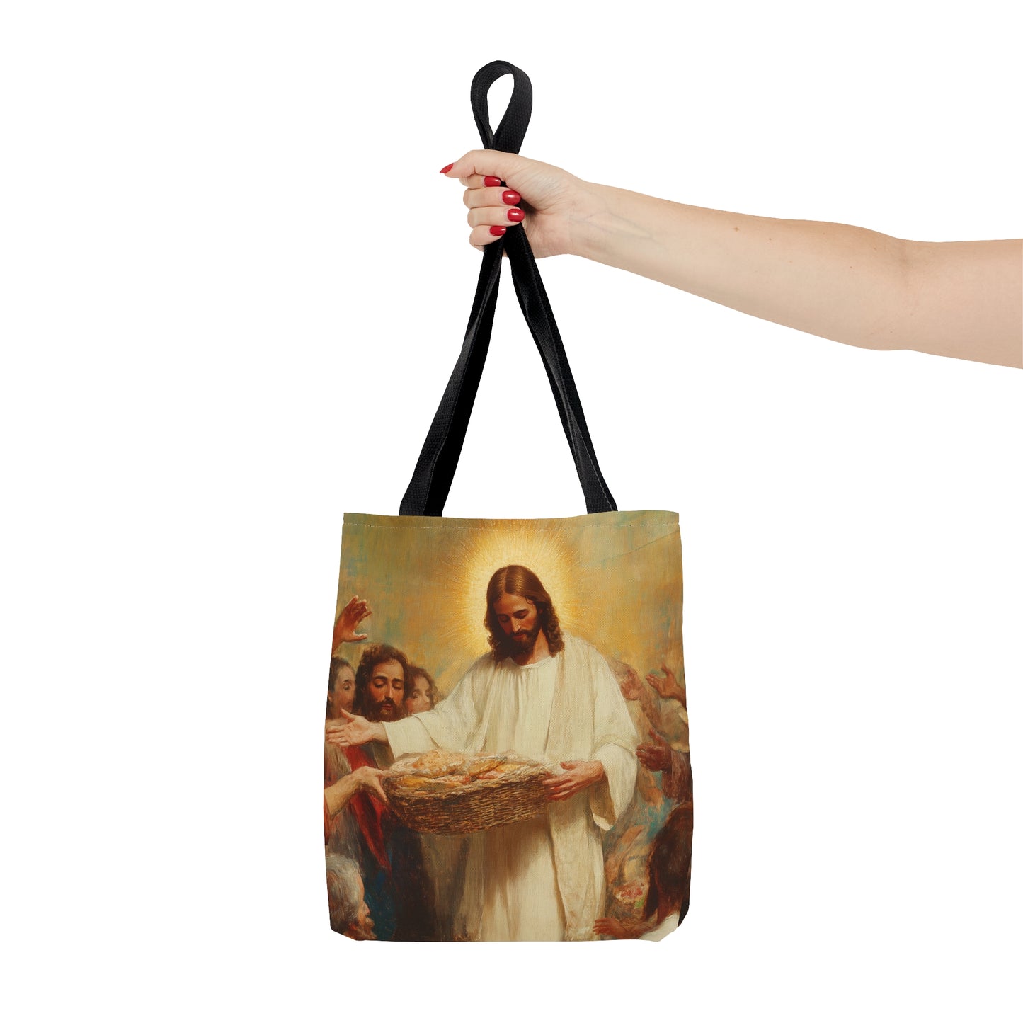 The Quiet Multiplication of Love : Loaves and Fishes - Tote Bag - Large Medium Small Faith Art Bag - Catholic Faith Purse