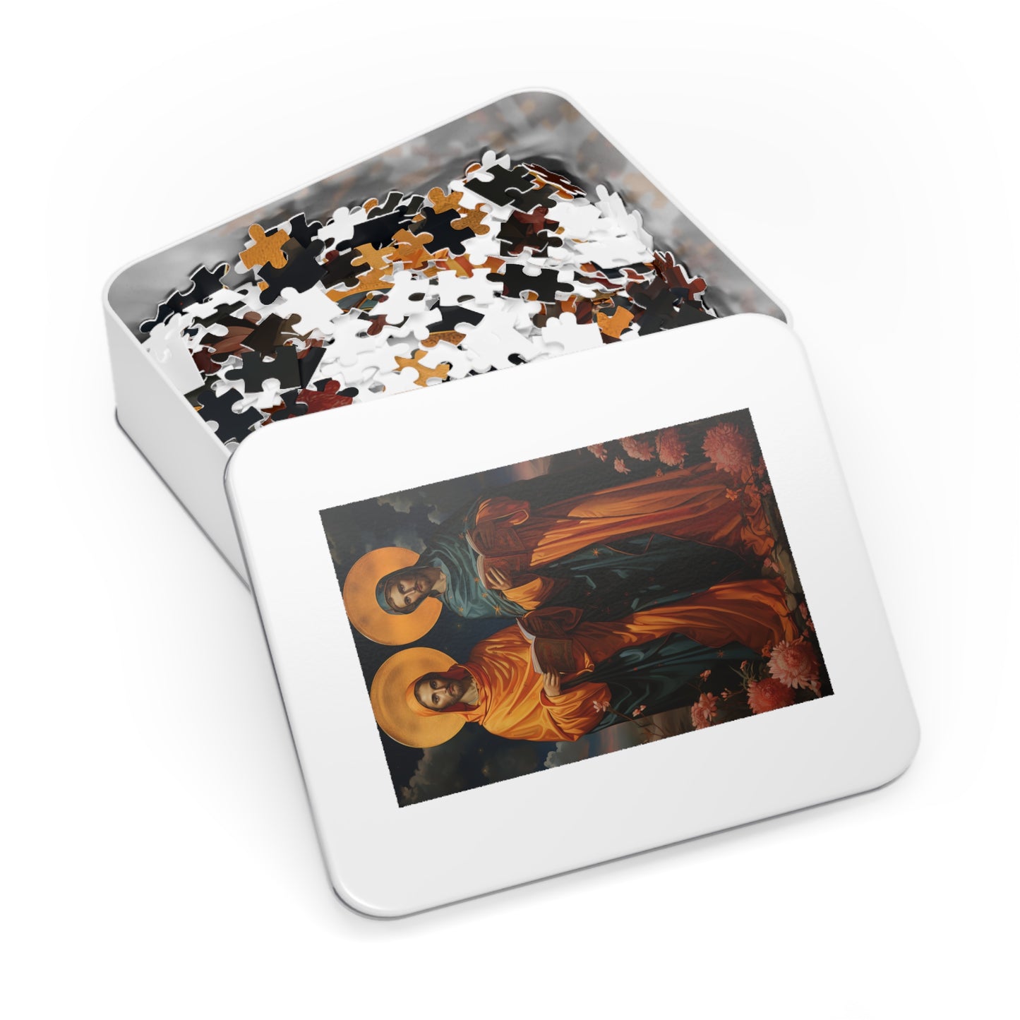 Saints Cosmas and Damian - Puzzle and Keepsake Tin - Religious Jigsaw Puzzle (30, 110, 252, 500,1000-Piece) - Religious Puzzle