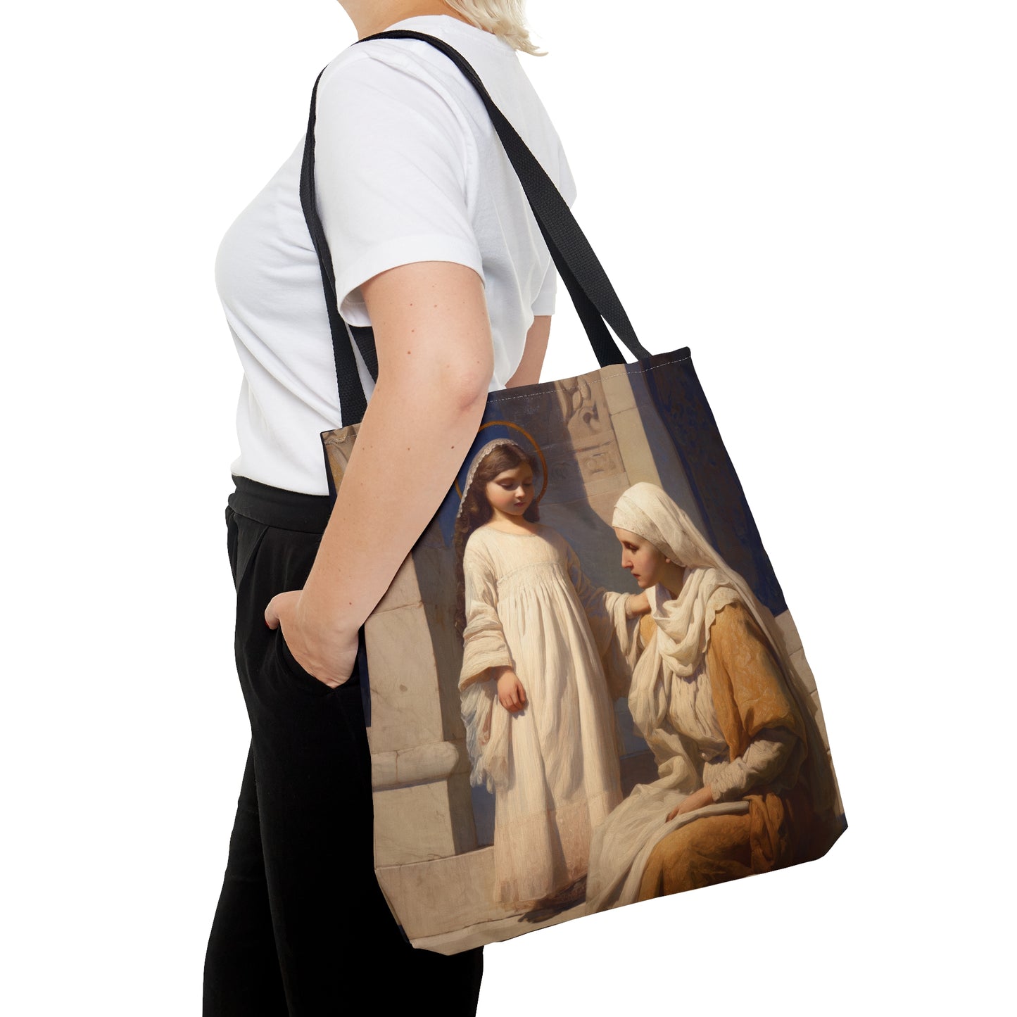 The Feast of the Presentation of the Blessed Mary Tote Bag - Large Medium Small Faith Art Bag - Catholic Faith Purse - Double Sided