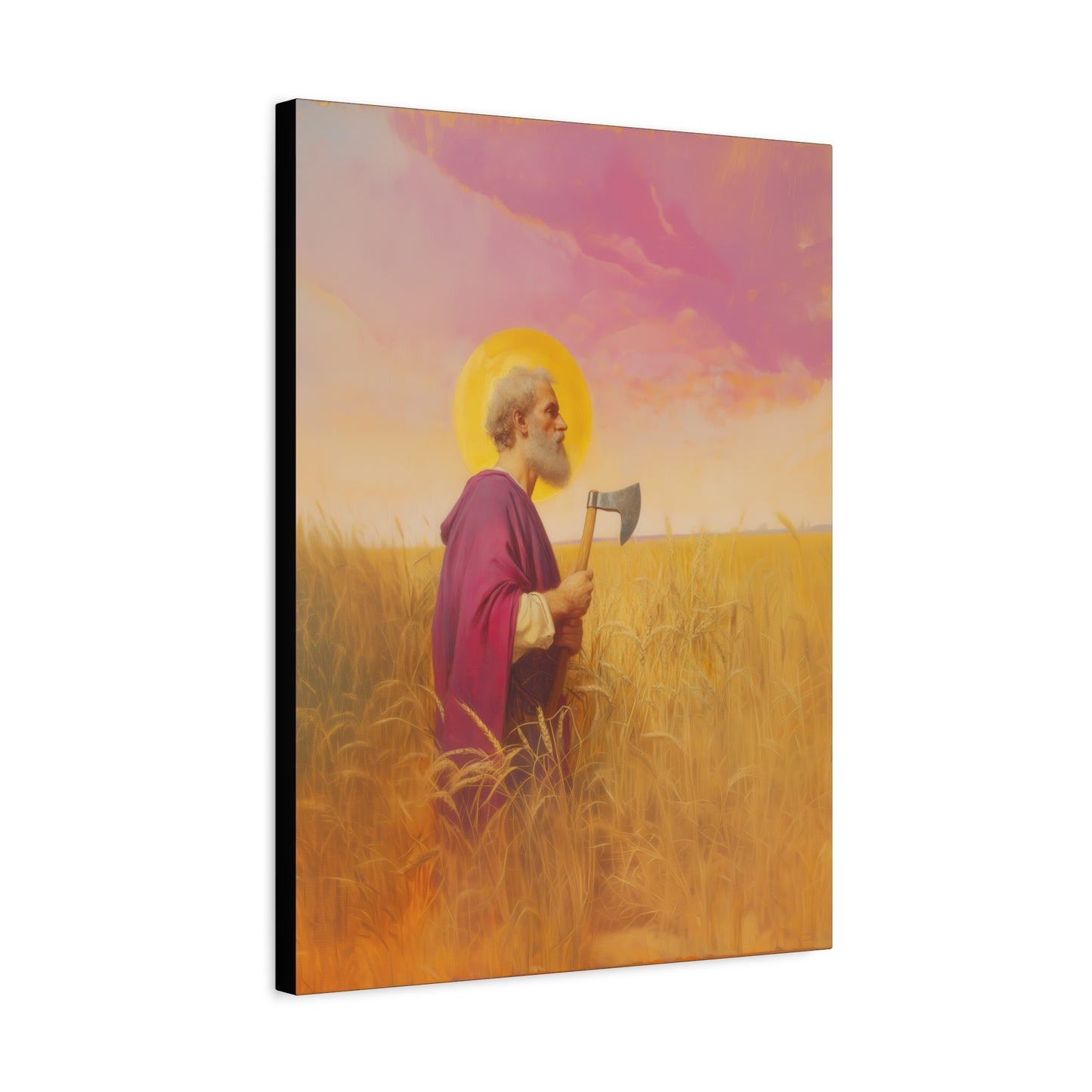 Saint Matthias -  Museum Wrapped Canvas - Sanctified Souls Print - Religious Art for your Home - Catholic Patron Saint Art