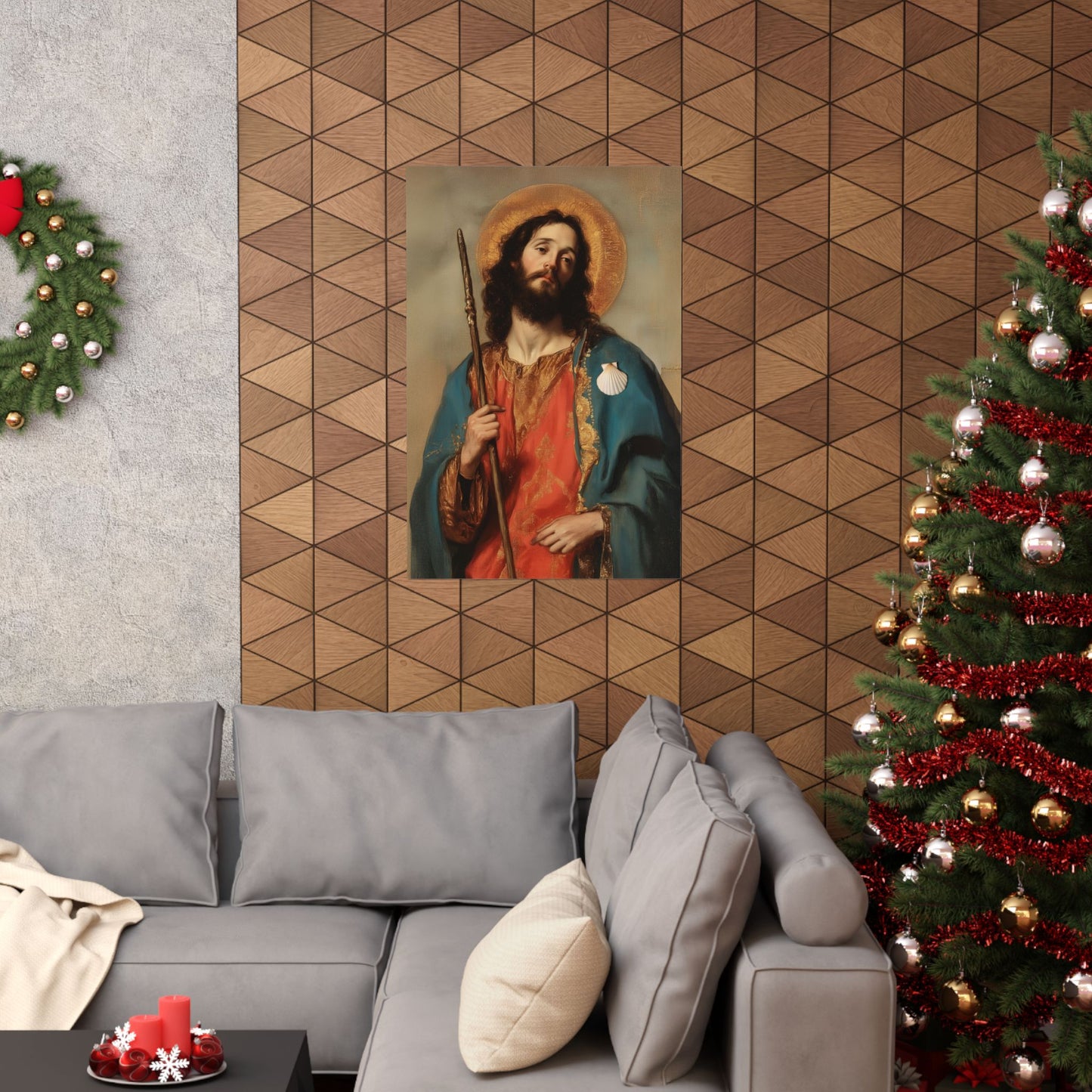 Saint James the Greater - Apostle - Sanctified Souls Print - Multiple Sizes - Premium Posters - Catholic Art - Christian Home Decor Artwork