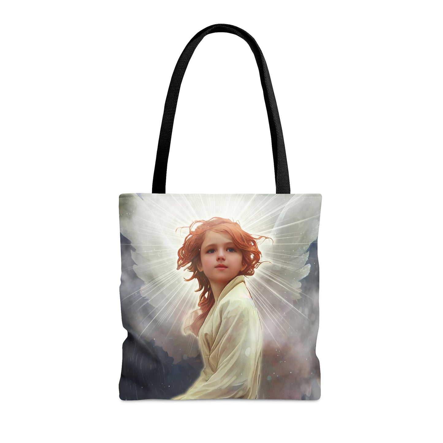 The Archangel Daniel Tote Bag - Large Medium Small - Art Bag -  Guardian Angel Double Sided Purse - Carry All Bag - Spiritual Gift - Divine