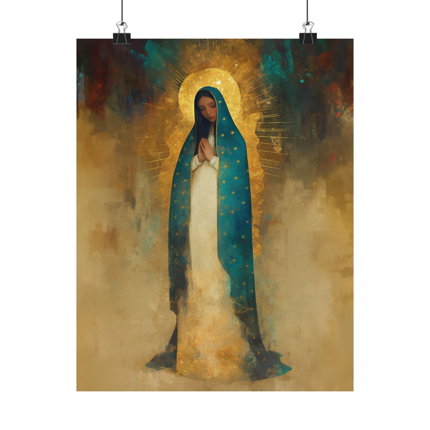 Flower of the new World - Our Lady of Guadalupe - Sanctified Souls Print - Multiple Sizes - Premium Matte Vertical Posters - Catholic