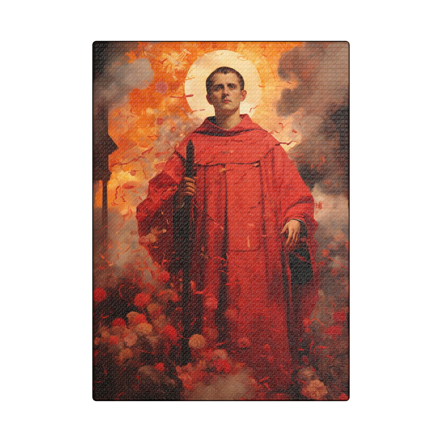 Saint Lawrence Deacon and Martyr Canvas Print - Multiple Sizes - Catholic Home art - Museum Wrapped Canvas - Sanctified Souls Print