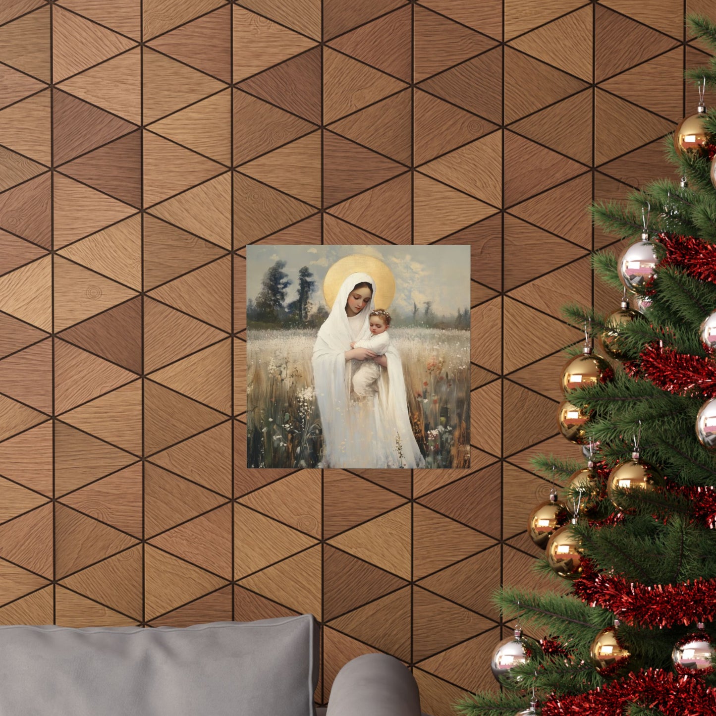 Our Lady of the Prairie - Sanctified Souls Print - Multiple Sizes - Premium Posters - Catholic Art - Christian Home
