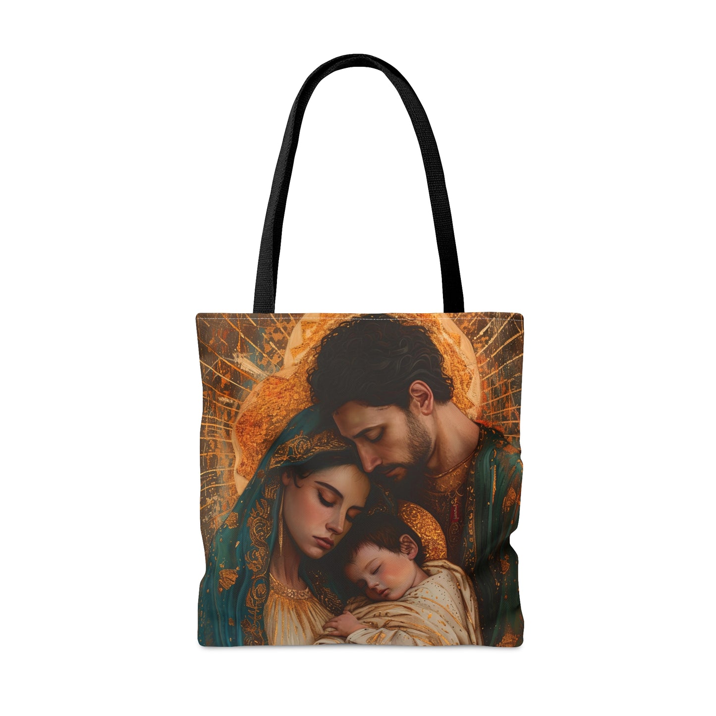 Divine Harmony - The Holy Family Tote Bag - Purse - Three sizes - Large Medium Small Art Bag - Catholic faith carry-all purse - Double Sided