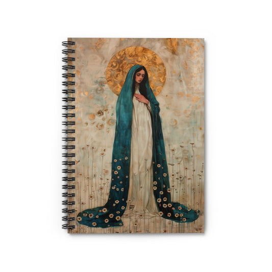 Serene Devotion - Mary's Compassionate Heart - Sanctified Souls Art - Religious - Spiral Notebook - Ruled Line - Catholic Religious art