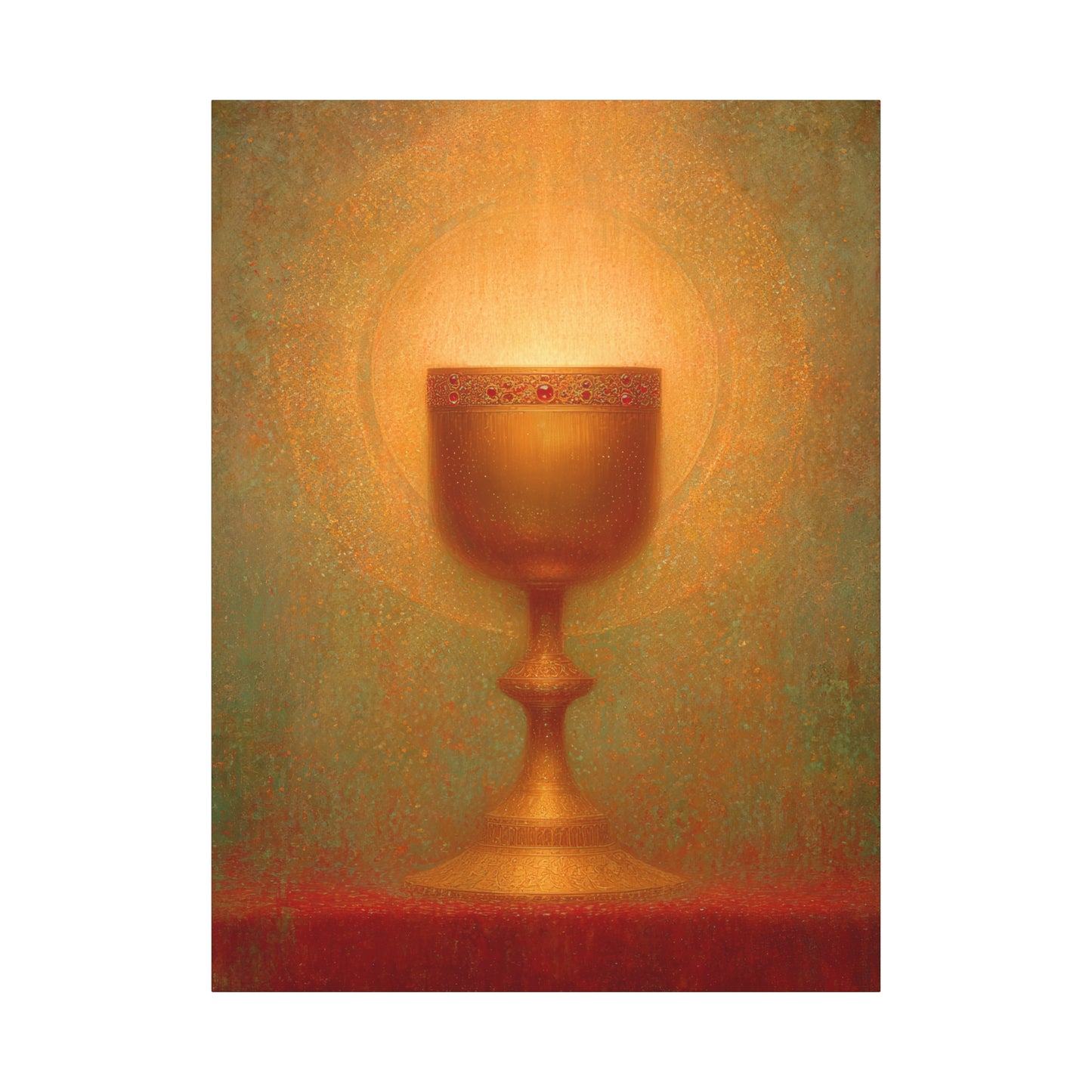 Chalice of the Lamb, Light of the World - The Holy Grail - Gallery Wrapped Canvas - Print - Religious Art for your Home - Catholic Art