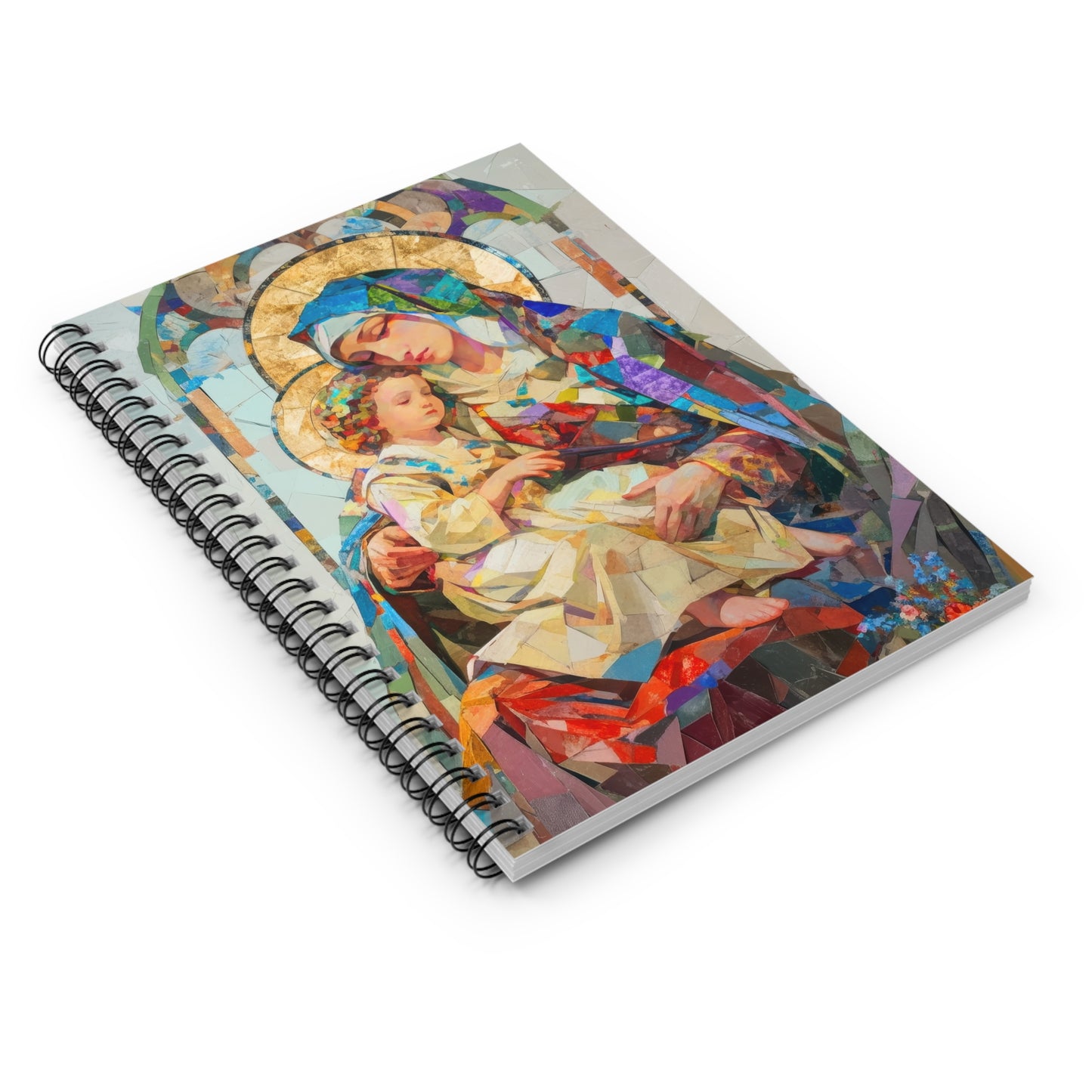 Virgin Mary - Light of All Saints - Sanctified Souls Art - Religious - Spiral Notebook - Ruled Line - Catholic Religious art