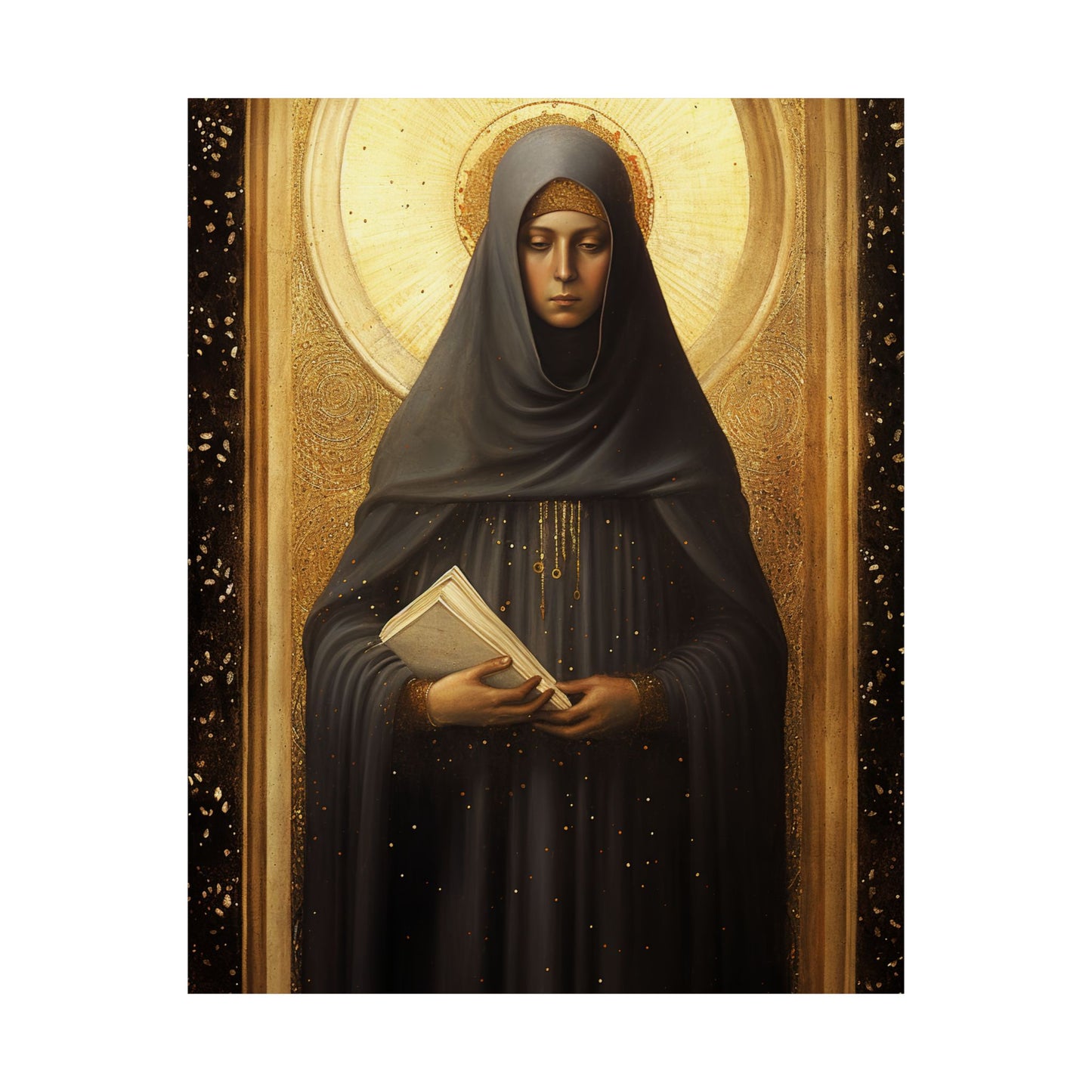 Saint Monica of Hippo - Print - Sanctified Souls Print - Multiple Sizes - Premium Matte Vertical Posters