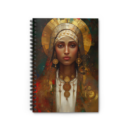 Saint Julia of Carthage Journal - Sanctified Souls Art - Religious Based Notebook - Spiral Notebook - Ruled Line