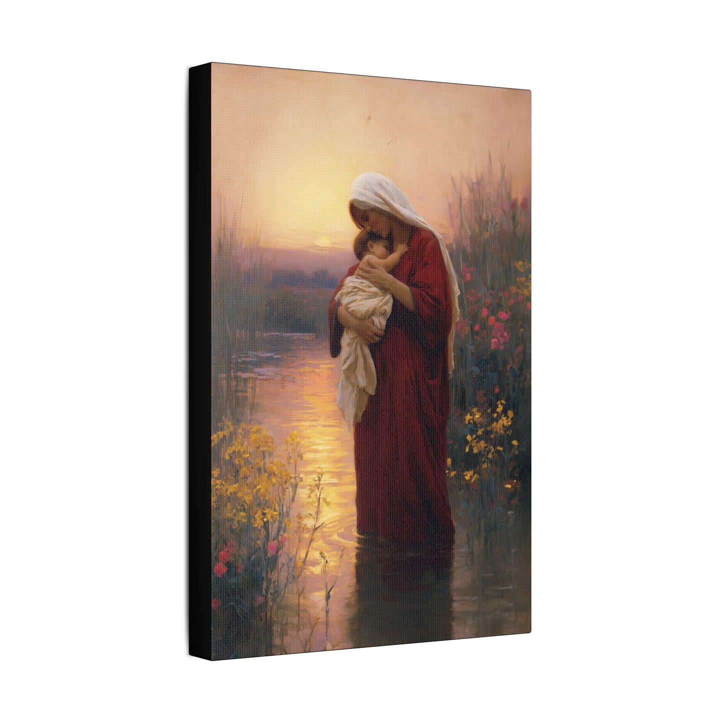 Saint Elizabeth, Mother to John the Baptist -  Museum Wrapped Canvas Print - Multiple Sizes - Catholic Home art Matte Canvas