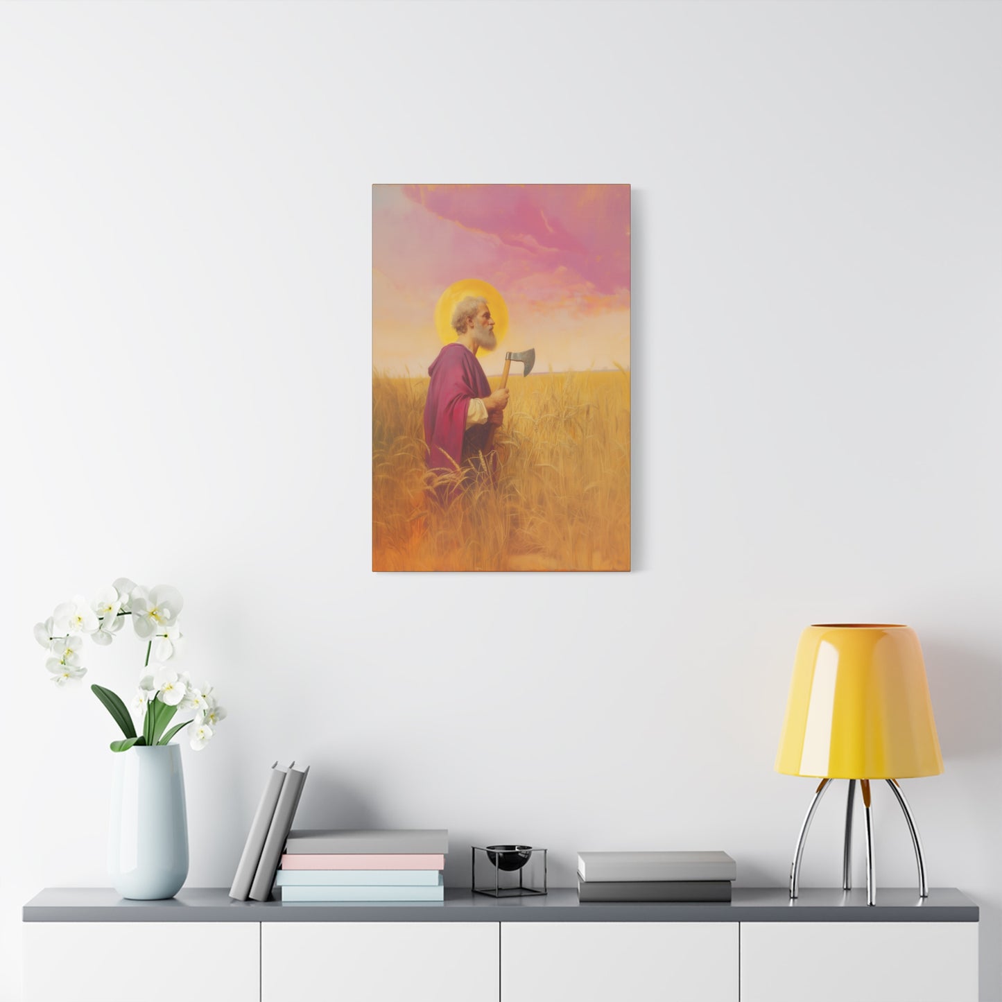 Saint Matthias -  Museum Wrapped Canvas - Sanctified Souls Print - Religious Art for your Home - Catholic Patron Saint Art