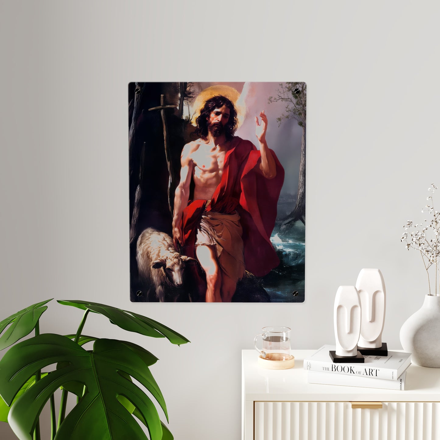 Saint John the Baptist  Wall Art Panel - Ready to Hang Acrylic Print - Catholic Saint Art - Patron Saint Print - No Frame needed