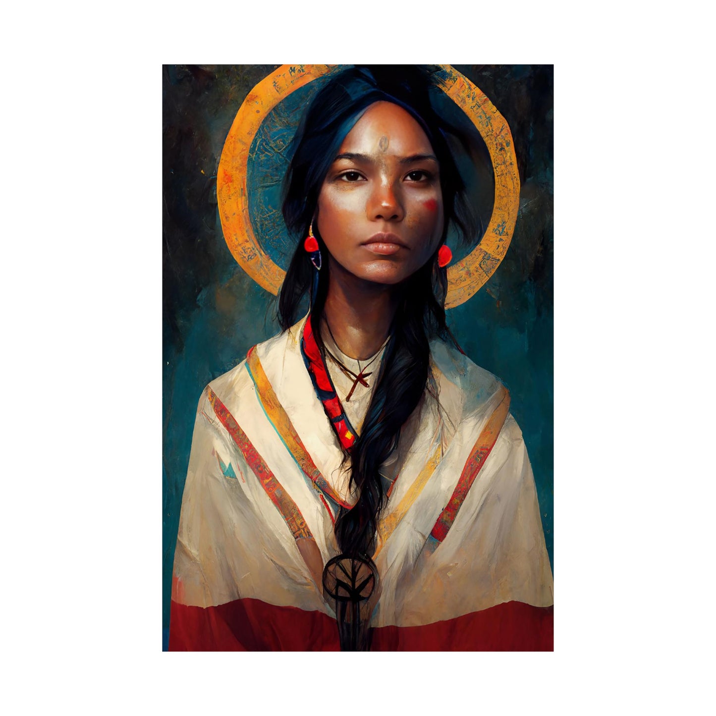 Saint Kateri Tekakwitha - Sanctified Souls Print - Multiple Sizes - Premium Matte Vertical Posters