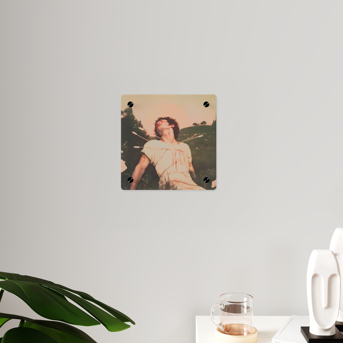 Saint Sebastian Wall Art Panel - Ready to Hang Acrylic Print - Catholic Saint Art - Patron Saint Print - No Frame needed