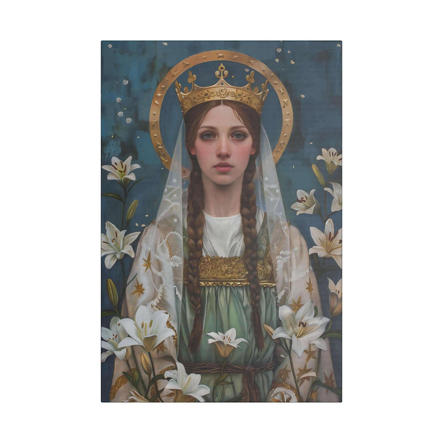 Saint Isabel of France - Museum Wrapped Canvas - Sanctified Souls Print - Religious Art - Catholic Saint