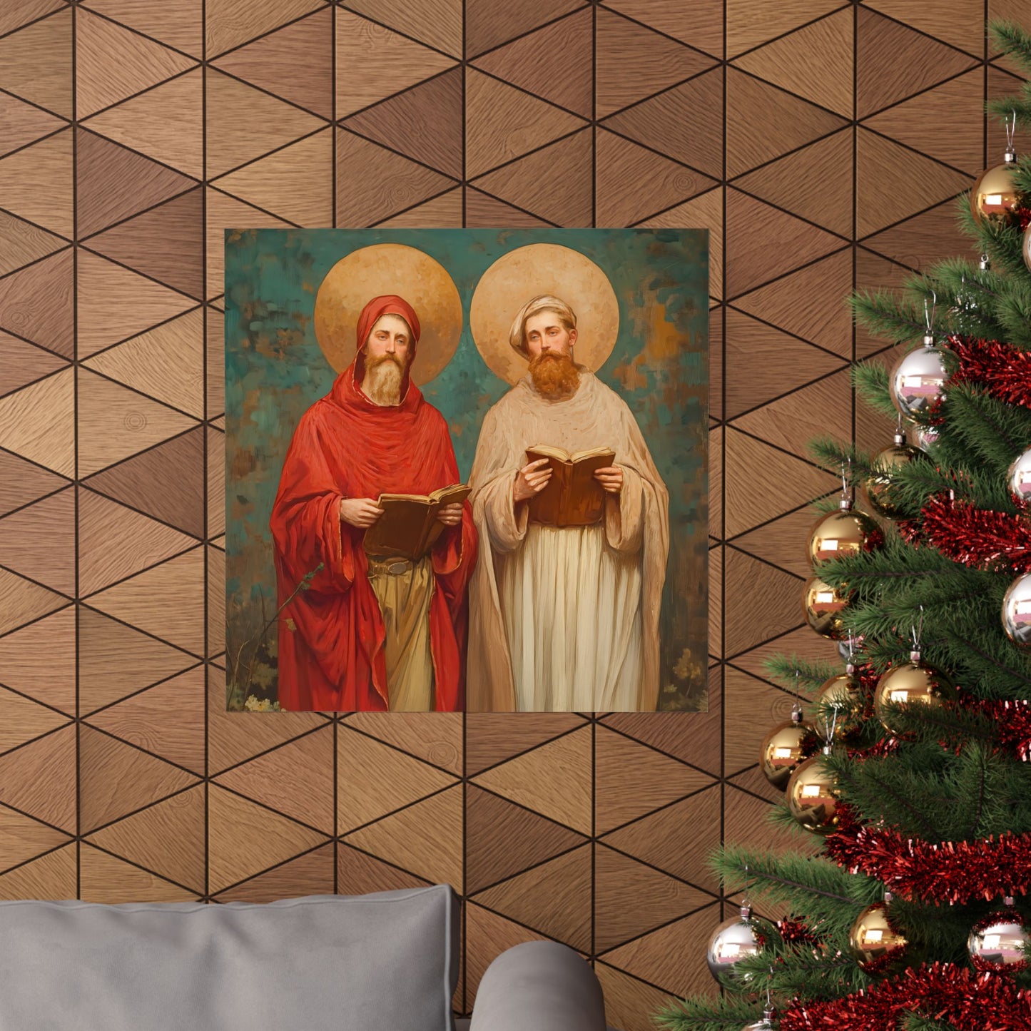 Saints Cosmas and Damian -  Catholic Art - Multiple Sizes - Premium Posters - Catholic Art - Christian Home - Brother Martyr Art - Christian
