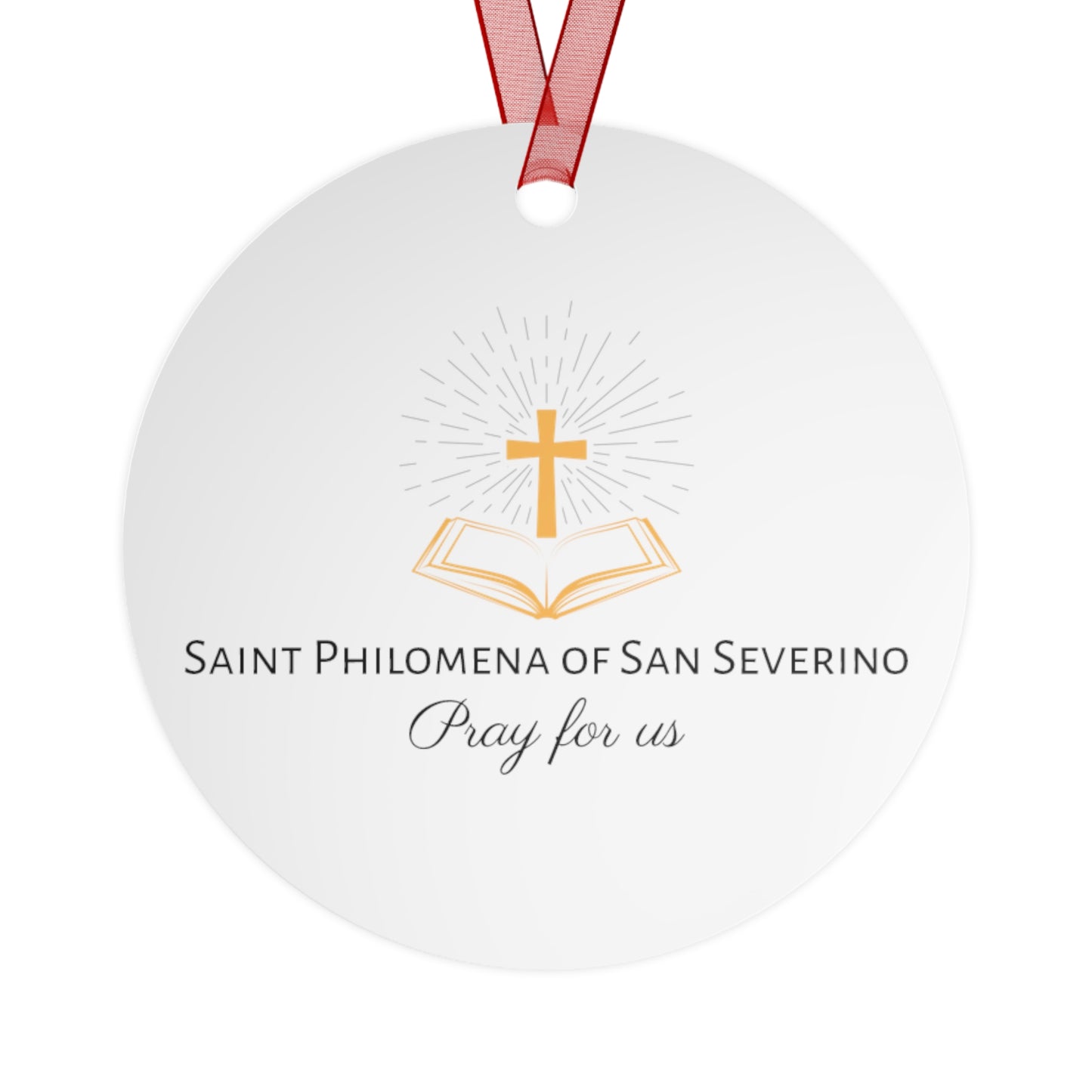 Saint Philomena of San Severino Metal Ornament - Religious Holiday Christmas Ornament and Keepsake - Catholic Religious Keepsake