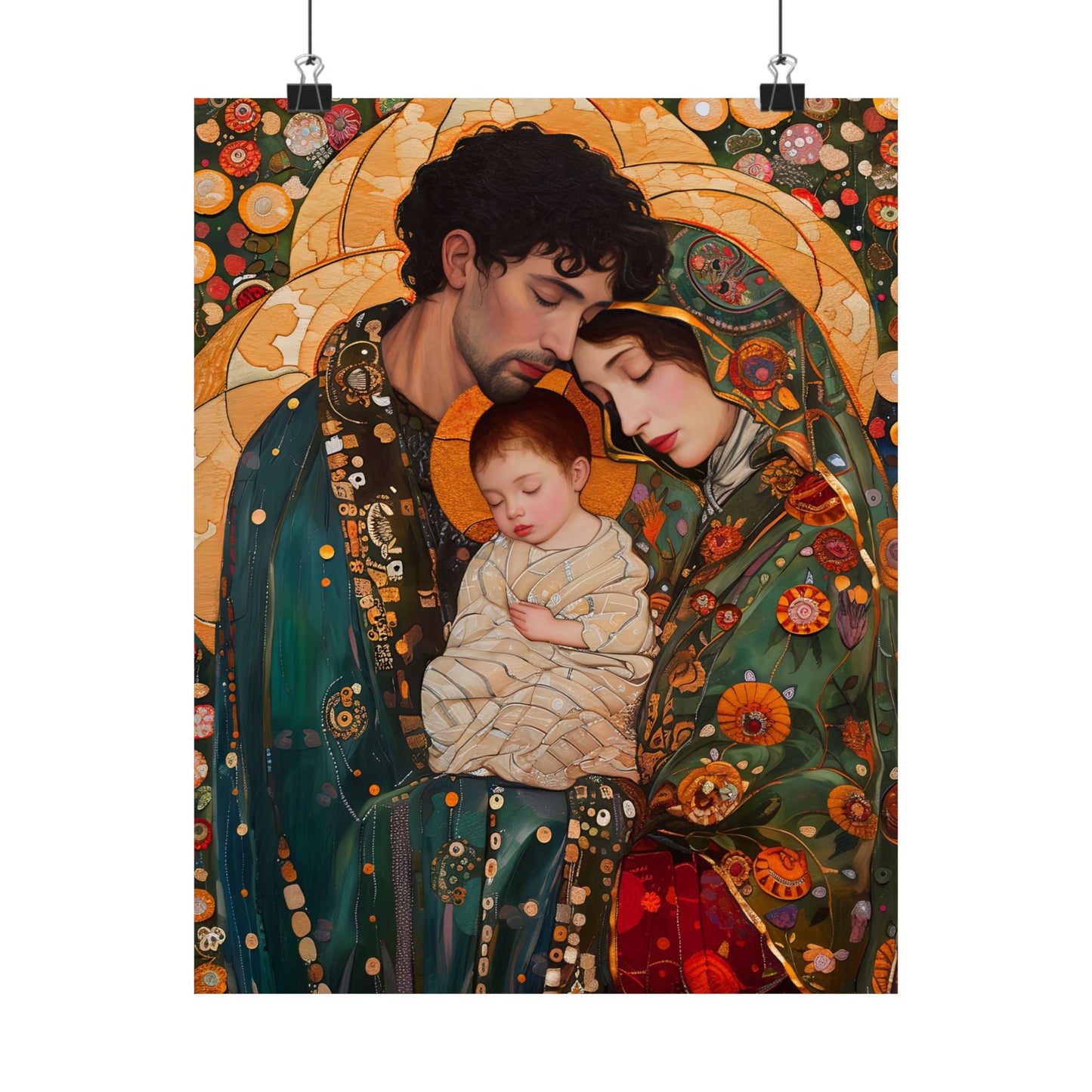 Guiding Light - The Holy Family - Sanctified Souls Print - Multiple Sizes - Premium Matte Vertical Posters - Jesus, Mary, Joseph