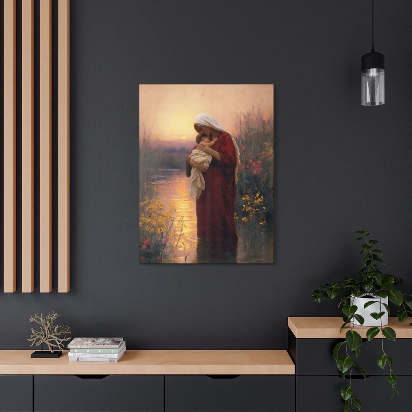 Saint Elizabeth, Mother to John the Baptist -  Museum Wrapped Canvas Print - Multiple Sizes - Catholic Home art Matte Canvas