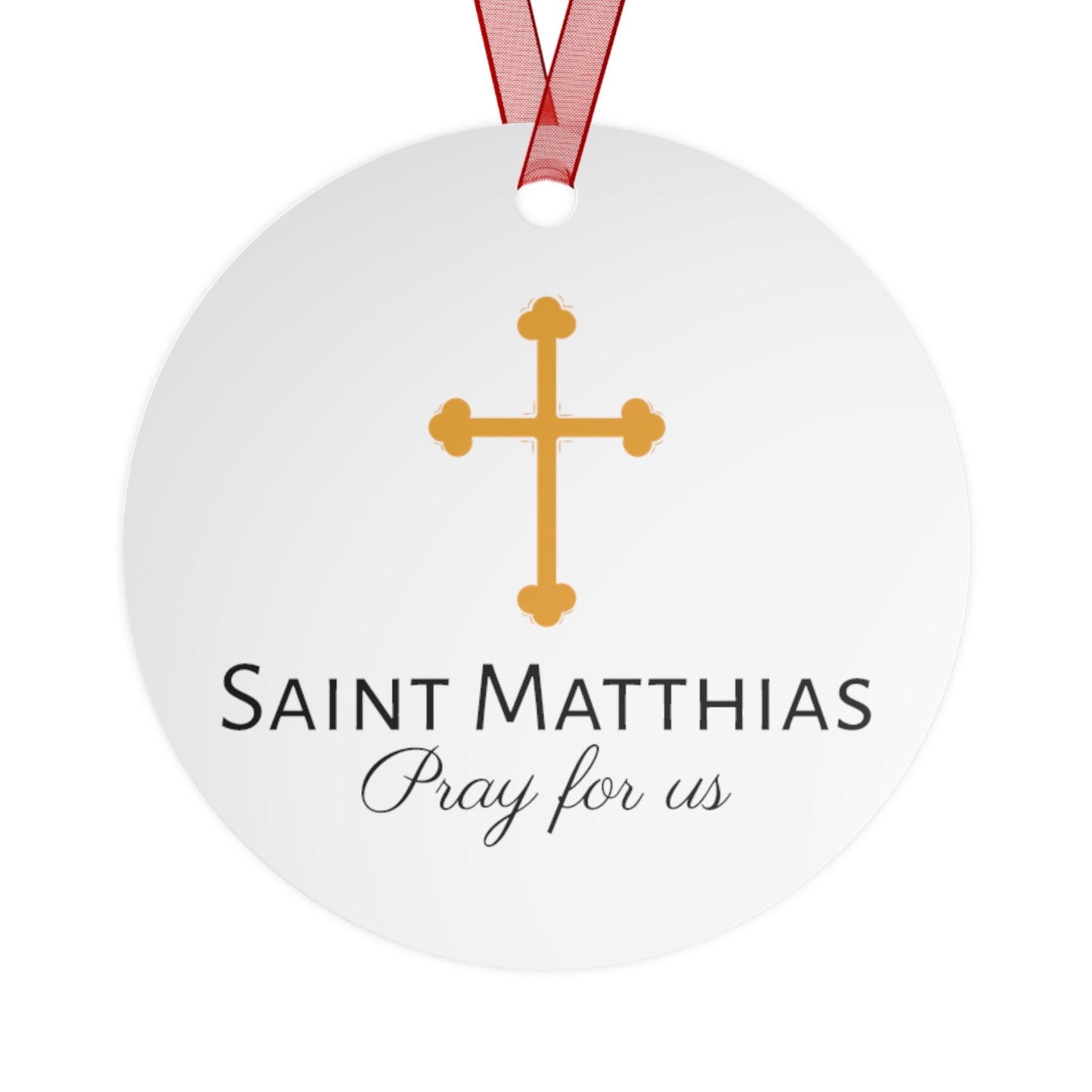Saint Matthias Metal Ornament - Religious Holiday Christmas Ornament and Keepsake - Prayer Ornament