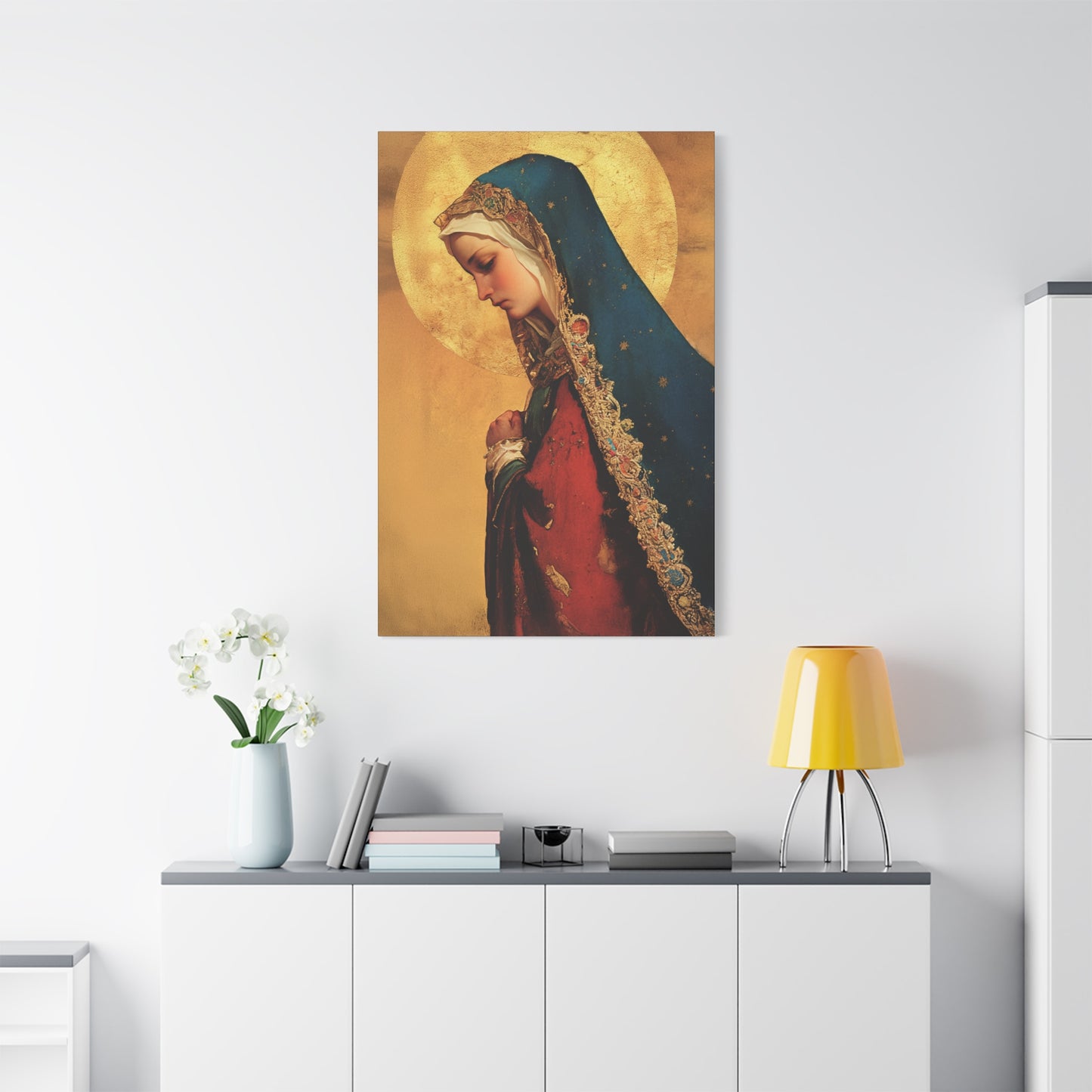 Our Lady of Mercy / Our Lady of Ransom - Multiple Sizes - Catholic Home art - Museum Wrapped Canvas - Sanctified Souls Print - Mother Mary