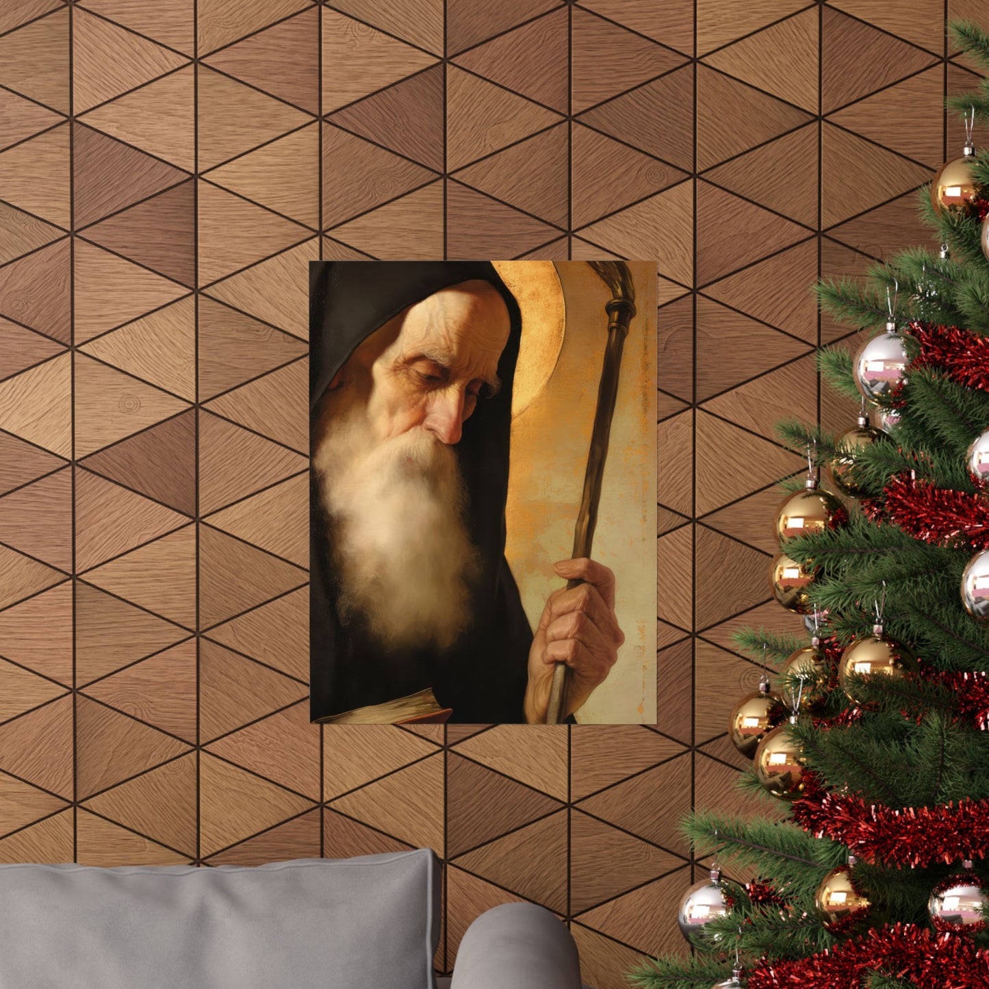 Saint Benedict  - Sanctified Souls Print - Multiple Sizes - Premium Posters - Catholic Art - Christian Home Decor Artwork