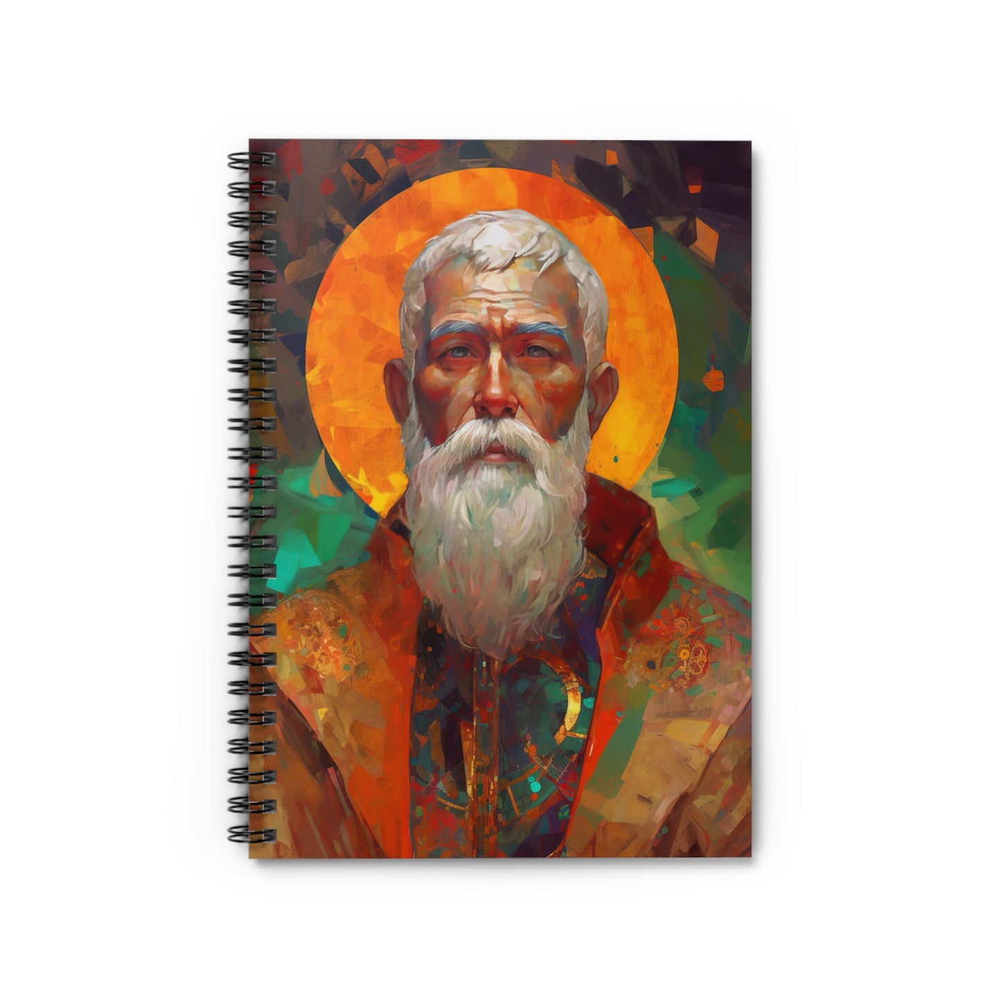 Saint Matthias the Apostle Journal - Sanctified Souls Art - Religious Based Notebook - Spiral Notebook - Ruled Line