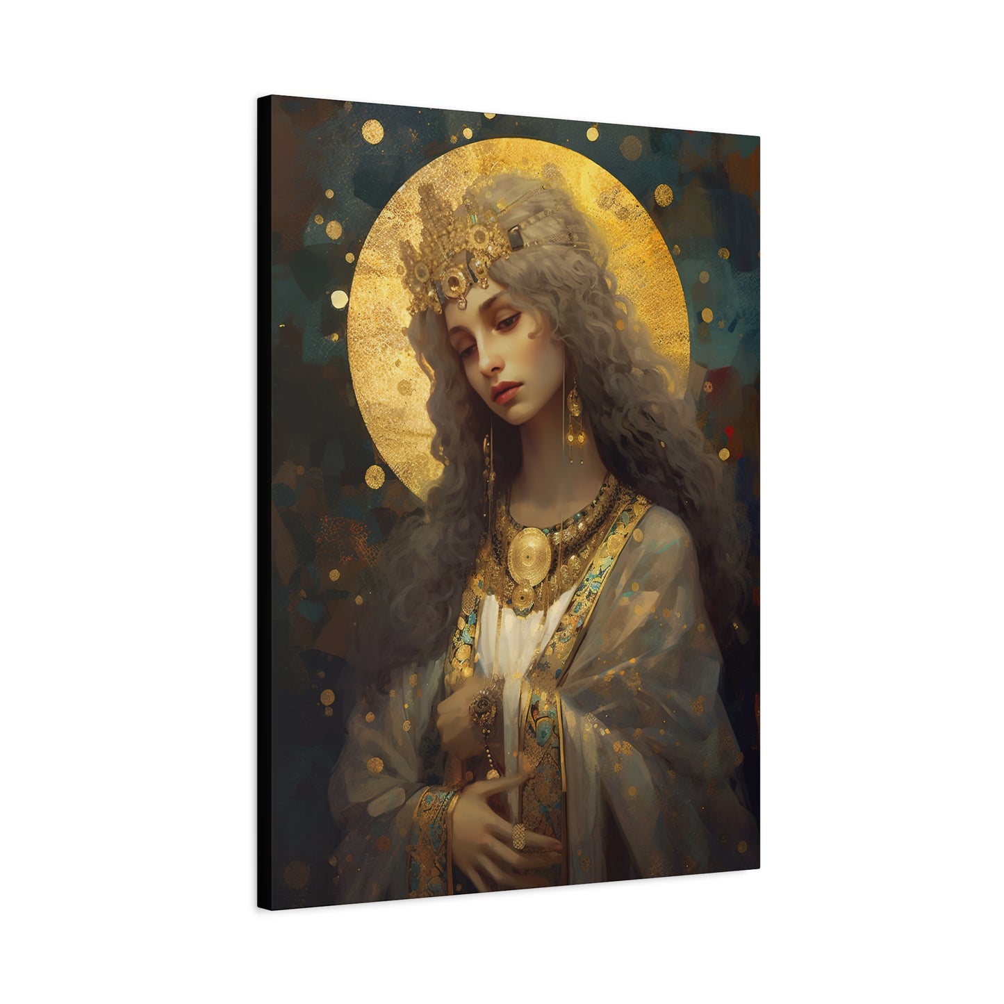 Saint Catherine of Alexandra - Museum Wrapped Canvas - Sanctified Souls Print - Religious Art for your Home