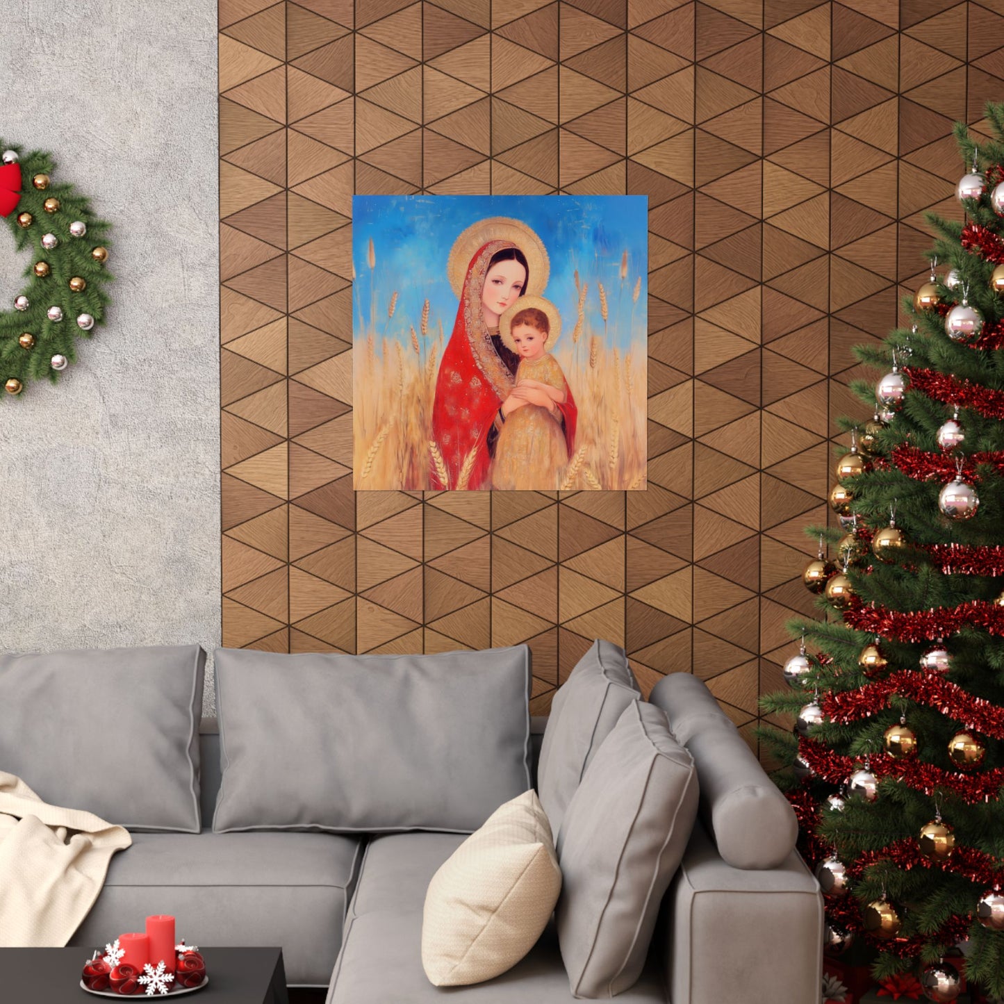 Our Lady of the Harvest - Sanctified Souls Print - Multiple Sizes - Premium Posters - Catholic Art - Christian Home