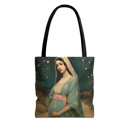 Our Lady of 'O' - Our Lady of Expectation - Mother Mary - Marian Art - Tote Bag - Large Medium Small Faith Art Bag - Tote Purse