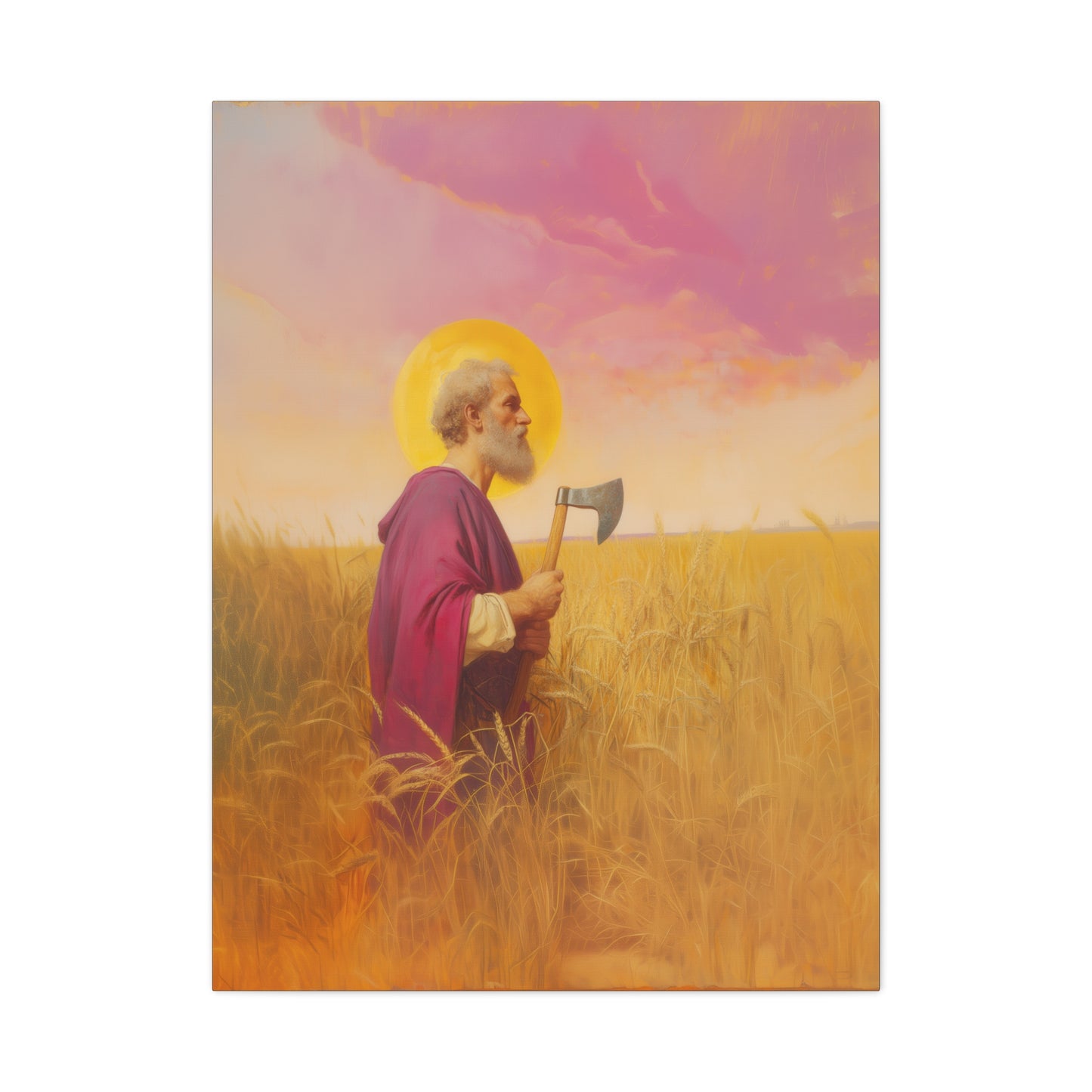 Saint Matthias -  Museum Wrapped Canvas - Sanctified Souls Print - Religious Art for your Home - Catholic Patron Saint Art