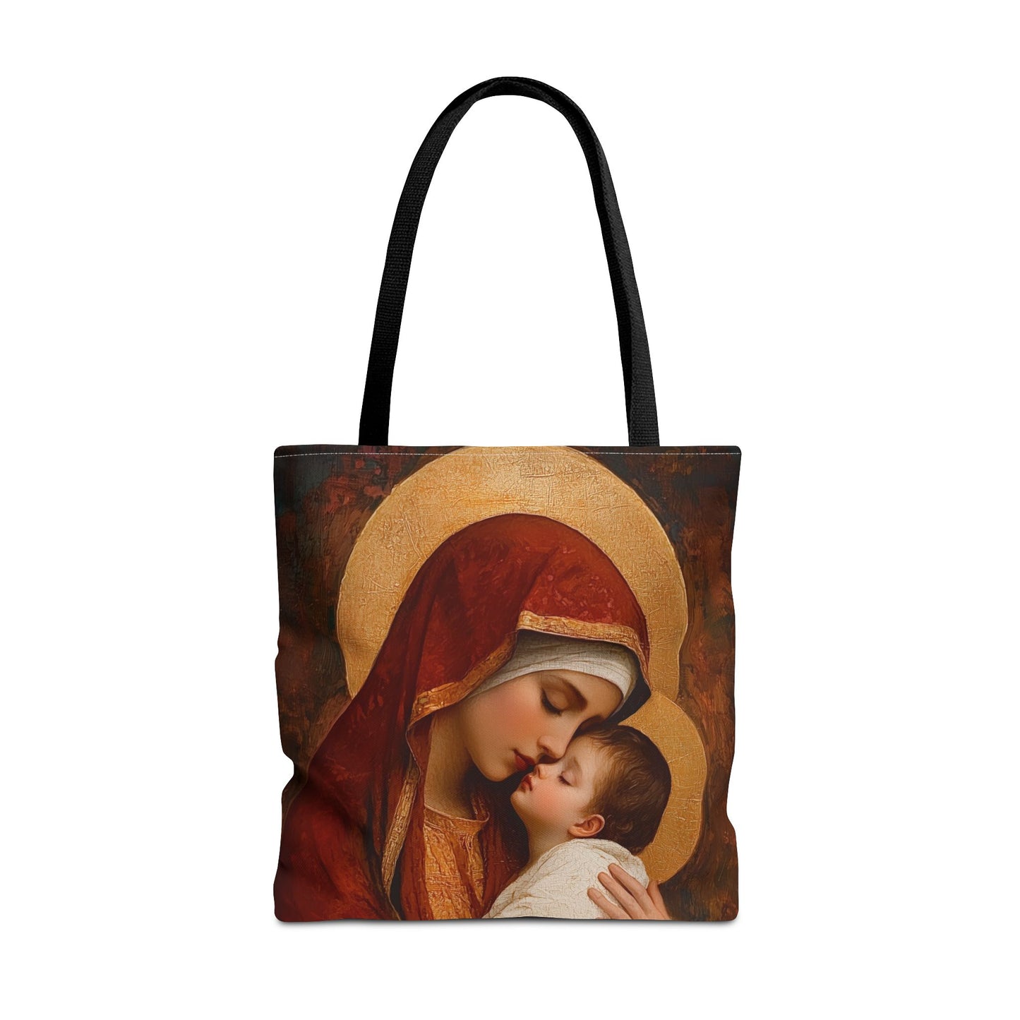 Our Lady of Tenderness - Mother Mary and the Christ Child - Marian Art - Tote Bag - Large Medium Small Faith Art Bag - Tote Purse