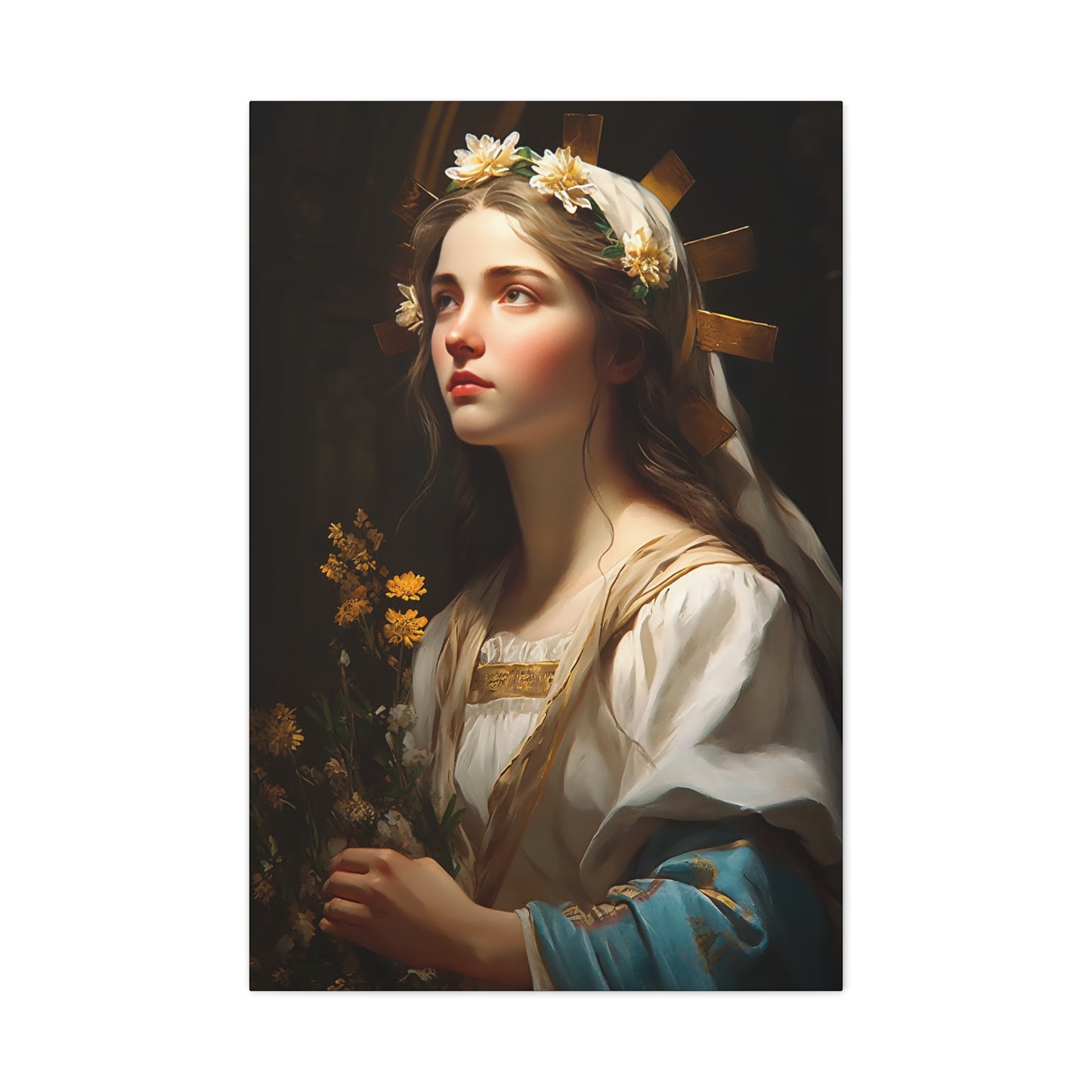 Saint Zita of Lucca  - Museum Wrapped Canvas - Sanctified Souls Print - Religious Art for your Home