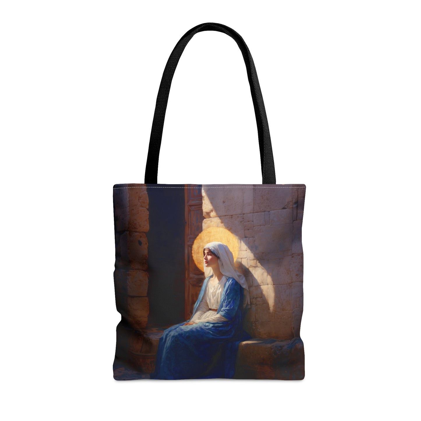 The Quiet Fiat That Split the Darkness, Mary's Yes - Tote Bag - Large Medium Small Faith Art Bag - Catholic Faith Purse