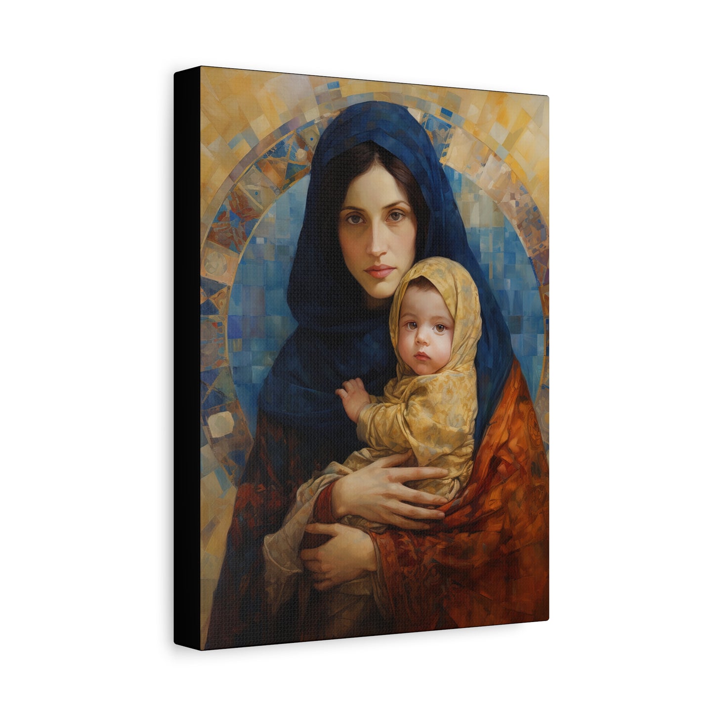 Maternal Seraph - Virgin Mary and Infant Jesus - Museum Wrapped Canvas - Religious Art for your Home - Catholic Art - Mary and Christ Child