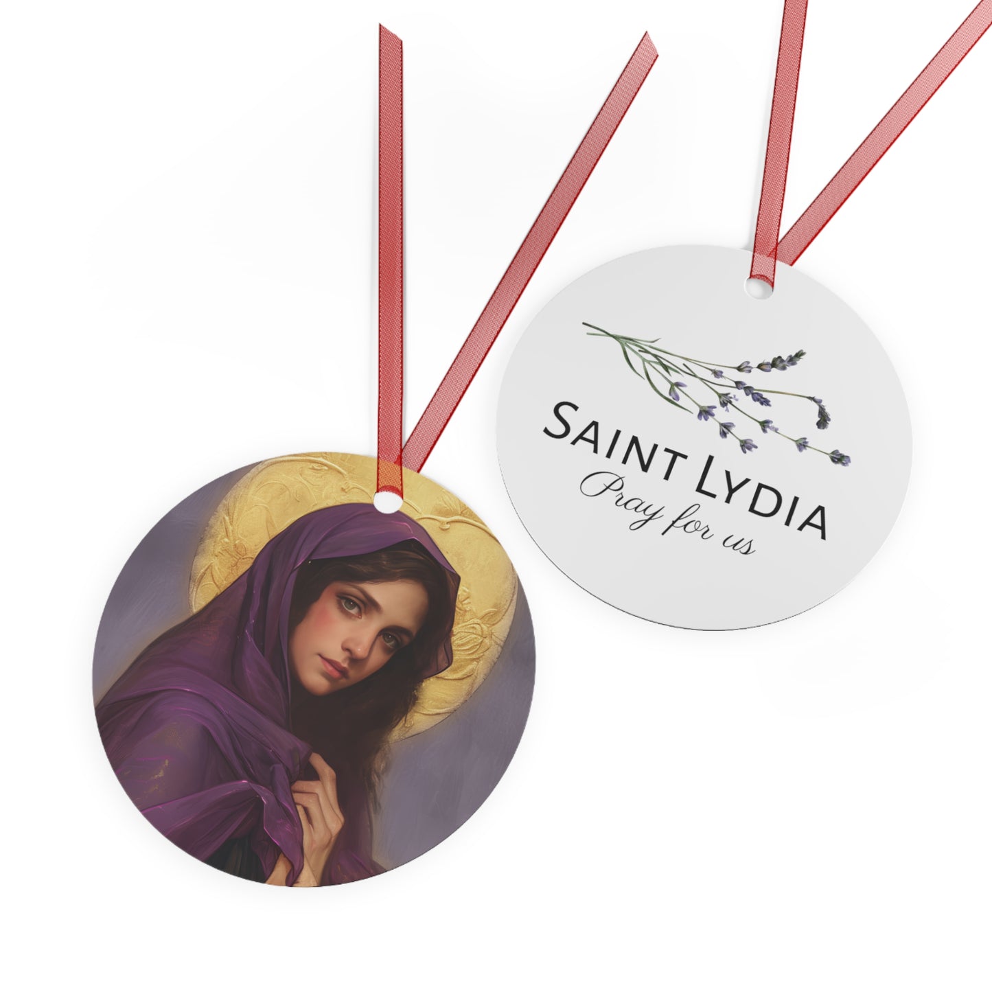 Saint Lydia Purpuraria / Lydia of Thyatira Metal Ornament - Religious Holiday Christmas Ornament and Keepsake - Catholic Keepsake