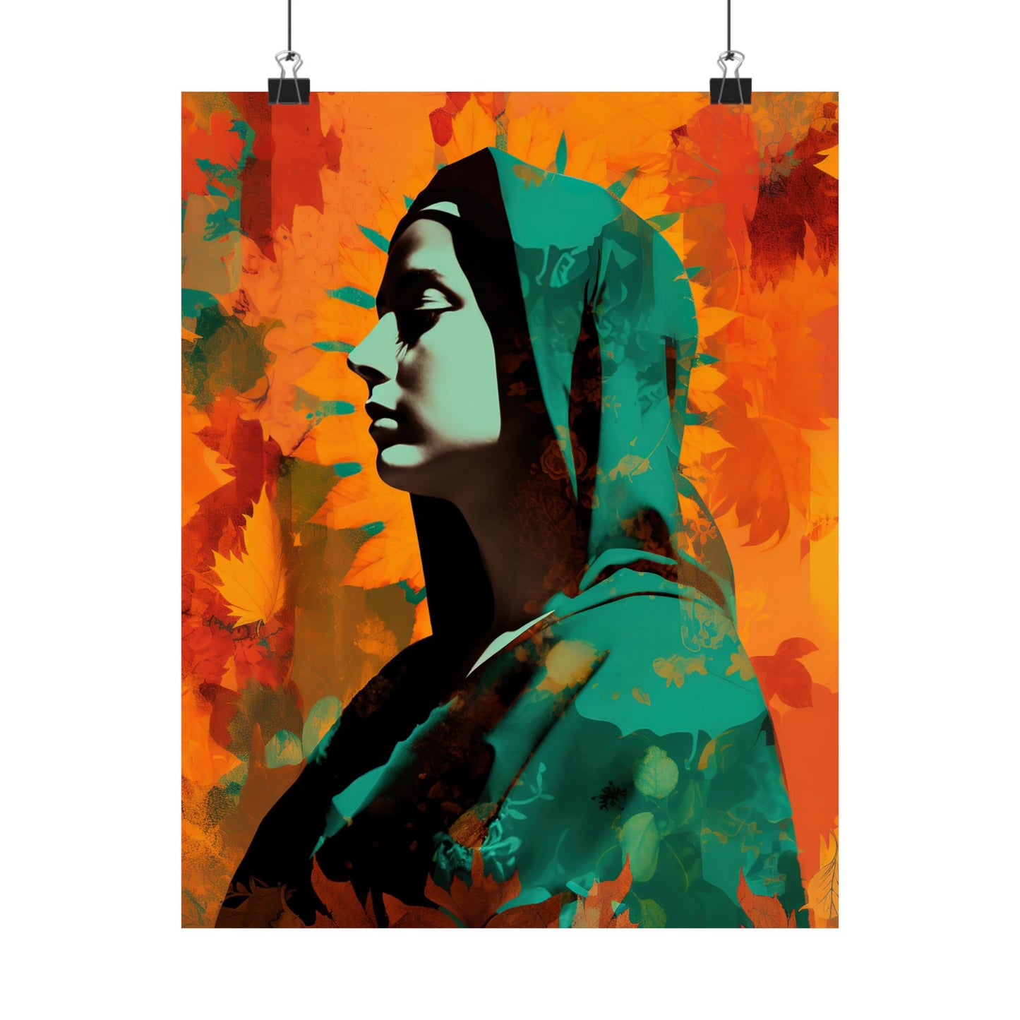 Heavenly Guadalupe Collage Art - Sanctified Souls Print - Multiple Sizes - Premium Matte Vertical Posters - Our Lady