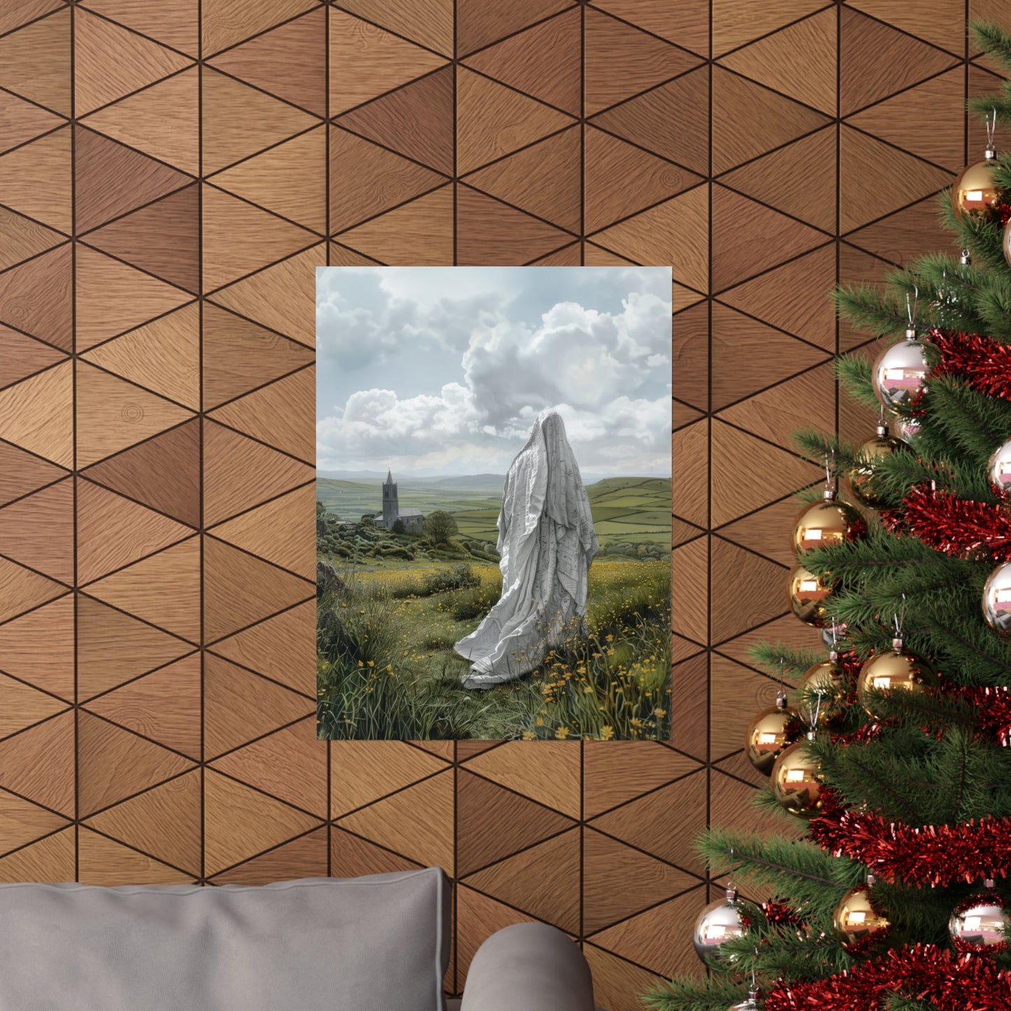 Saint Ælfthryth of Crowland / Saint Alfreda - Sanctified Souls Print - Multiple Sizes - Premium Posters - Catholic Art - Christian painting