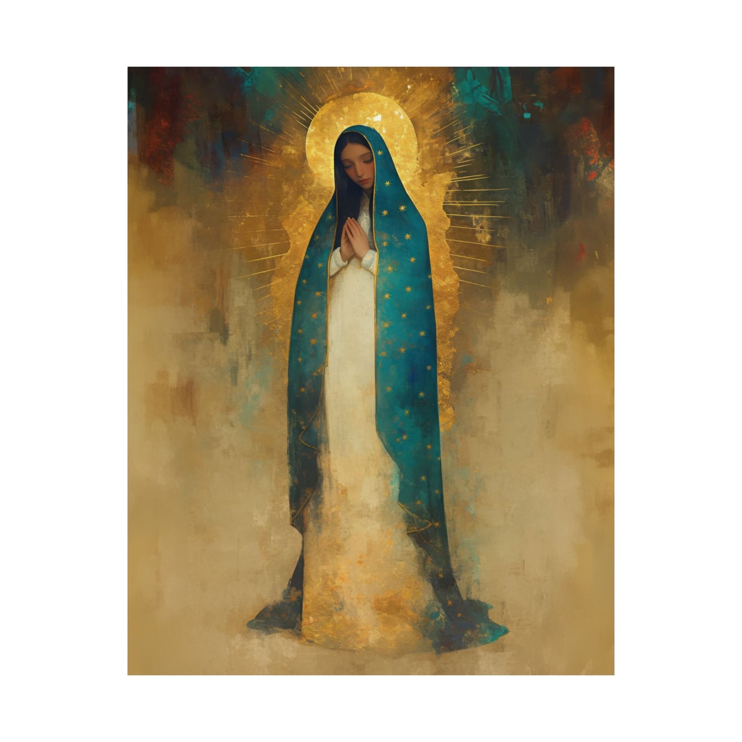 Flower of the new World - Our Lady of Guadalupe - Sanctified Souls Print - Multiple Sizes - Premium Matte Vertical Posters - Catholic