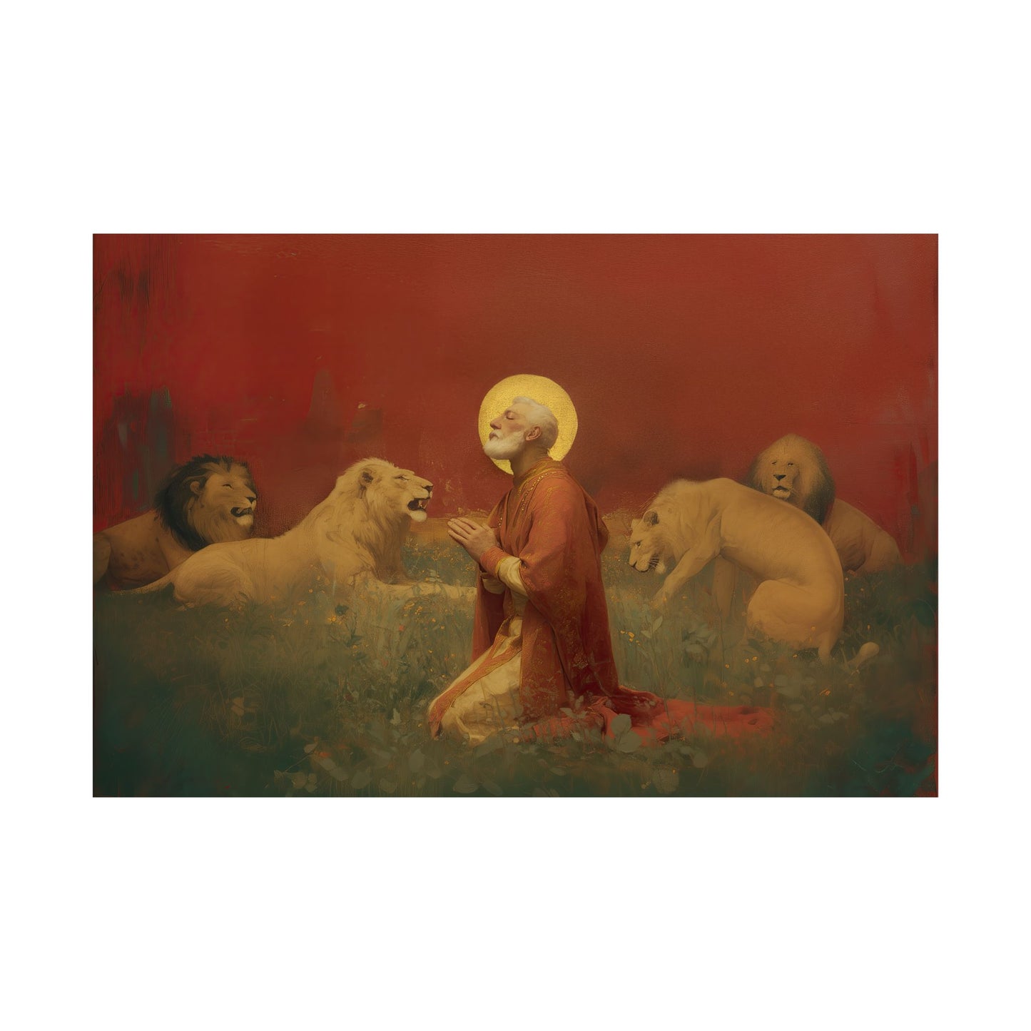Saint Ignatius of Antioch - Sanctified Souls Print - Multiple Sizes - Premium Posters - Catholic Art - Christian Home Decor Artwork