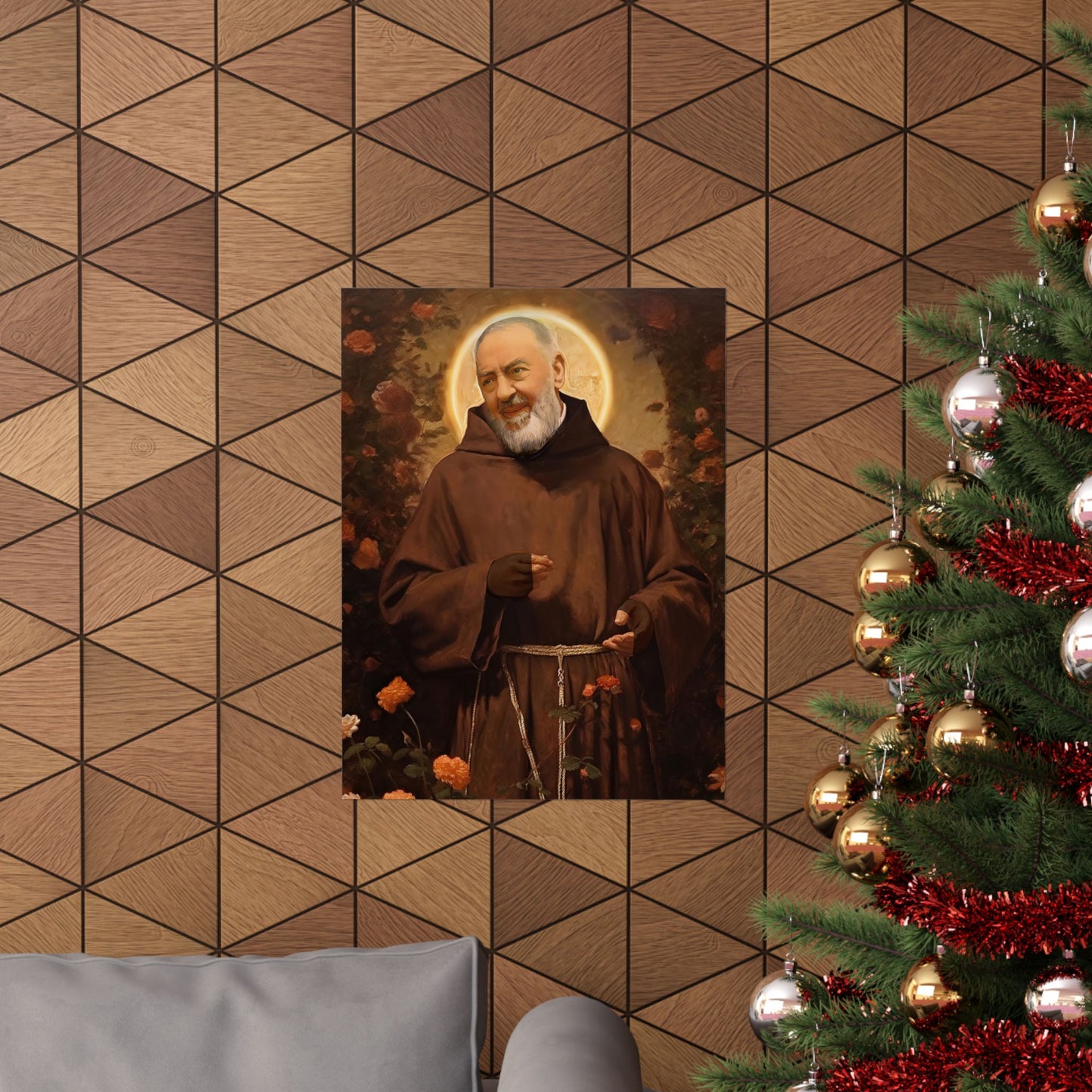 Saint Padre Pio Print - Sanctified Souls Print - Multiple Sizes - Premium Matte Vertical Posters