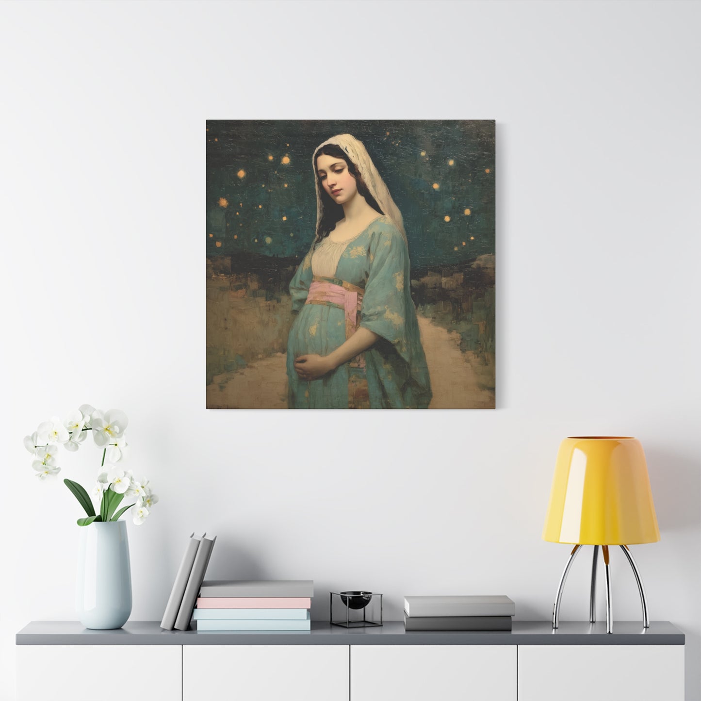 Our Lady of 'O' - Our Lady of Expectation - Mother Mary - Marian Art - Gallery Wrapped Canvas - Print - Catholic Art Print