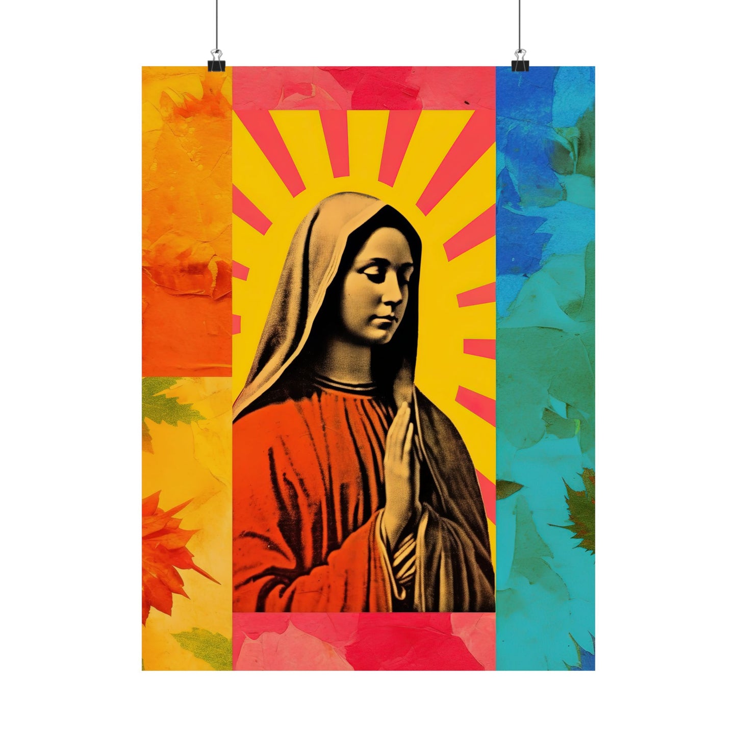 Radiant Mary : Mary in Art - Sanctified Souls Print - Multiple Sizes - Premium Matte Vertical Posters - Virgin Mary