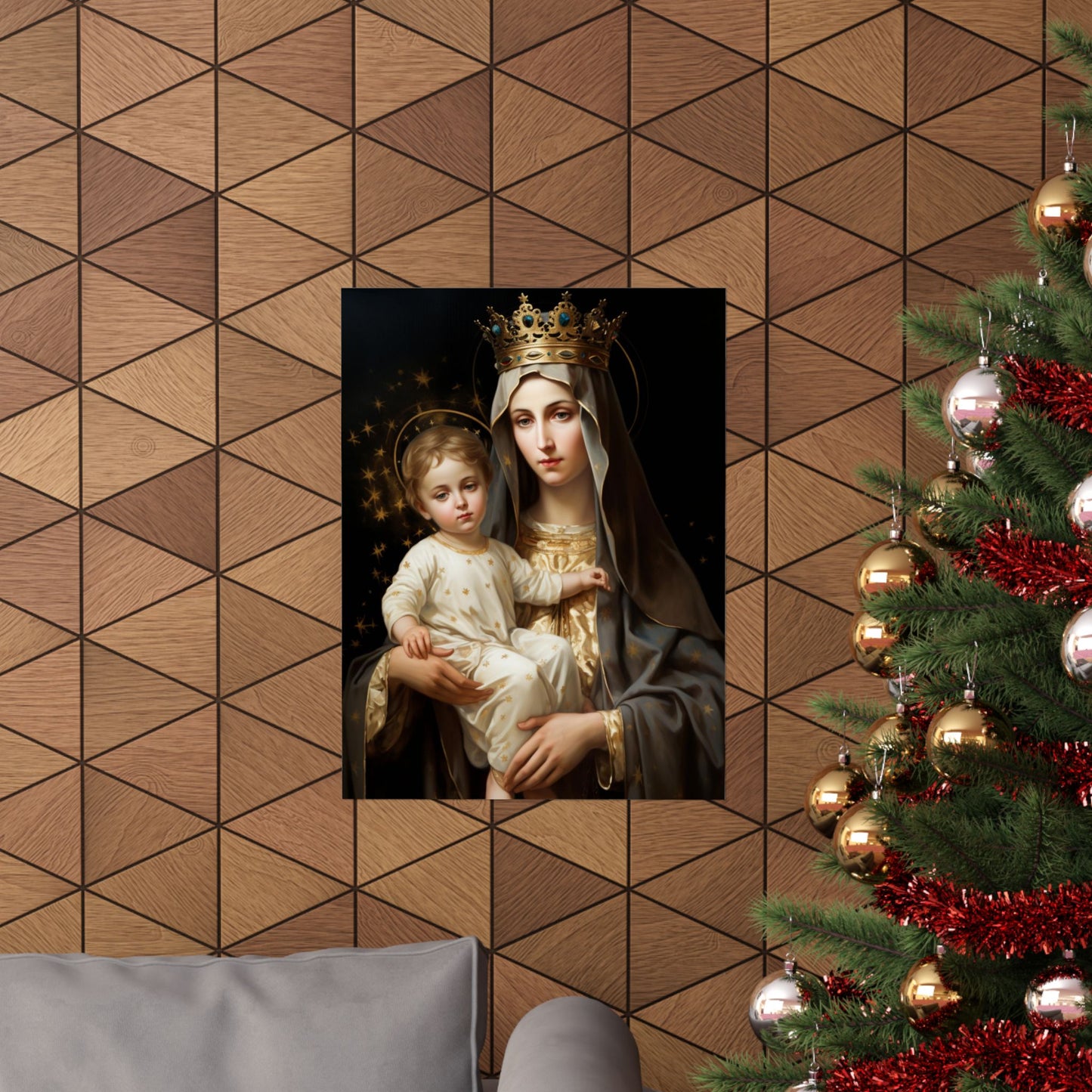 Our Lady of Mount Carmel - Sanctified Souls Print - Multiple Sizes - Premium Matte Vertical Posters