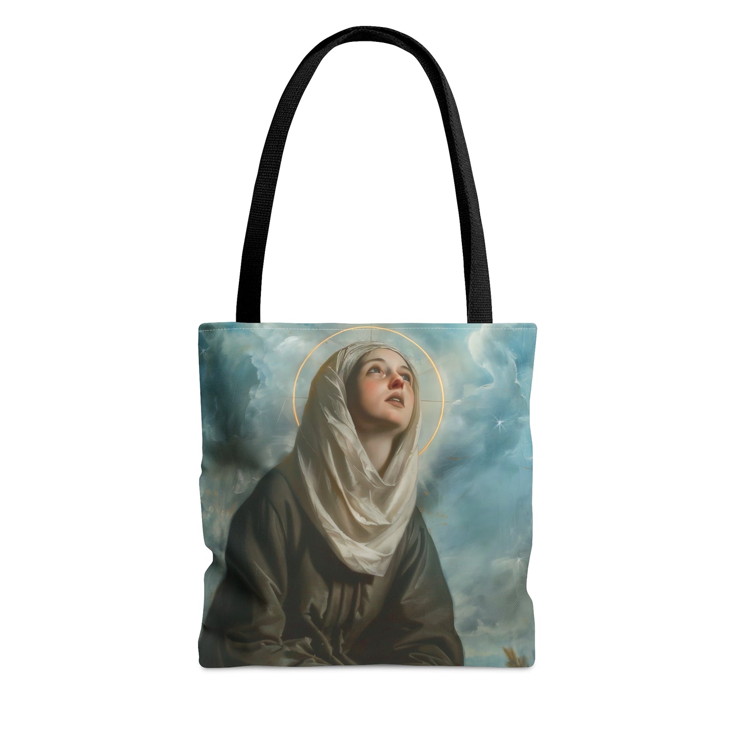 Saint Margaret of Cortona Tote Bag - Purse - Three sizes - Faith Art Bag - Catholic faith inspired carry-all purse - Double Sided