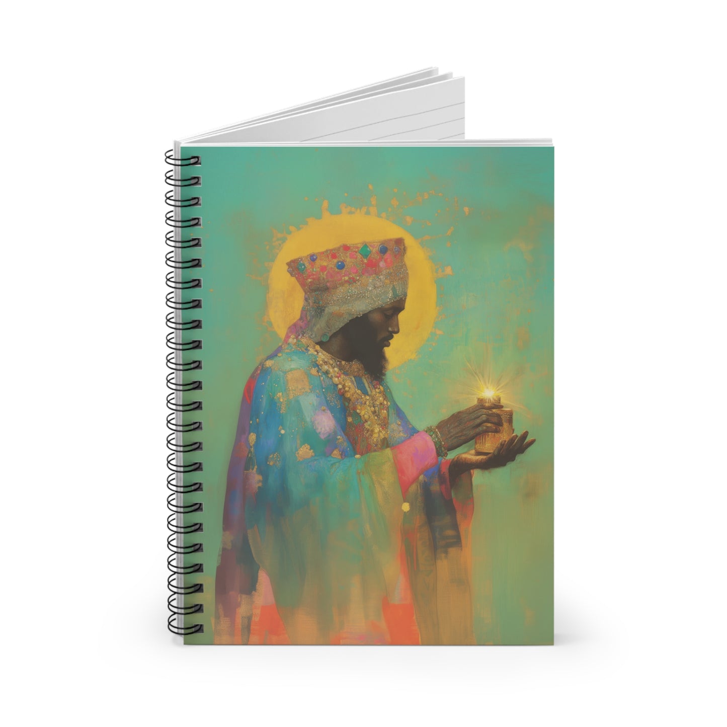 Balthazar and the Gift of Foretold Sorrow - 3 Wise Men - Journal - Sanctified Souls Art - Religious Based Notebook - Spiral Notebook